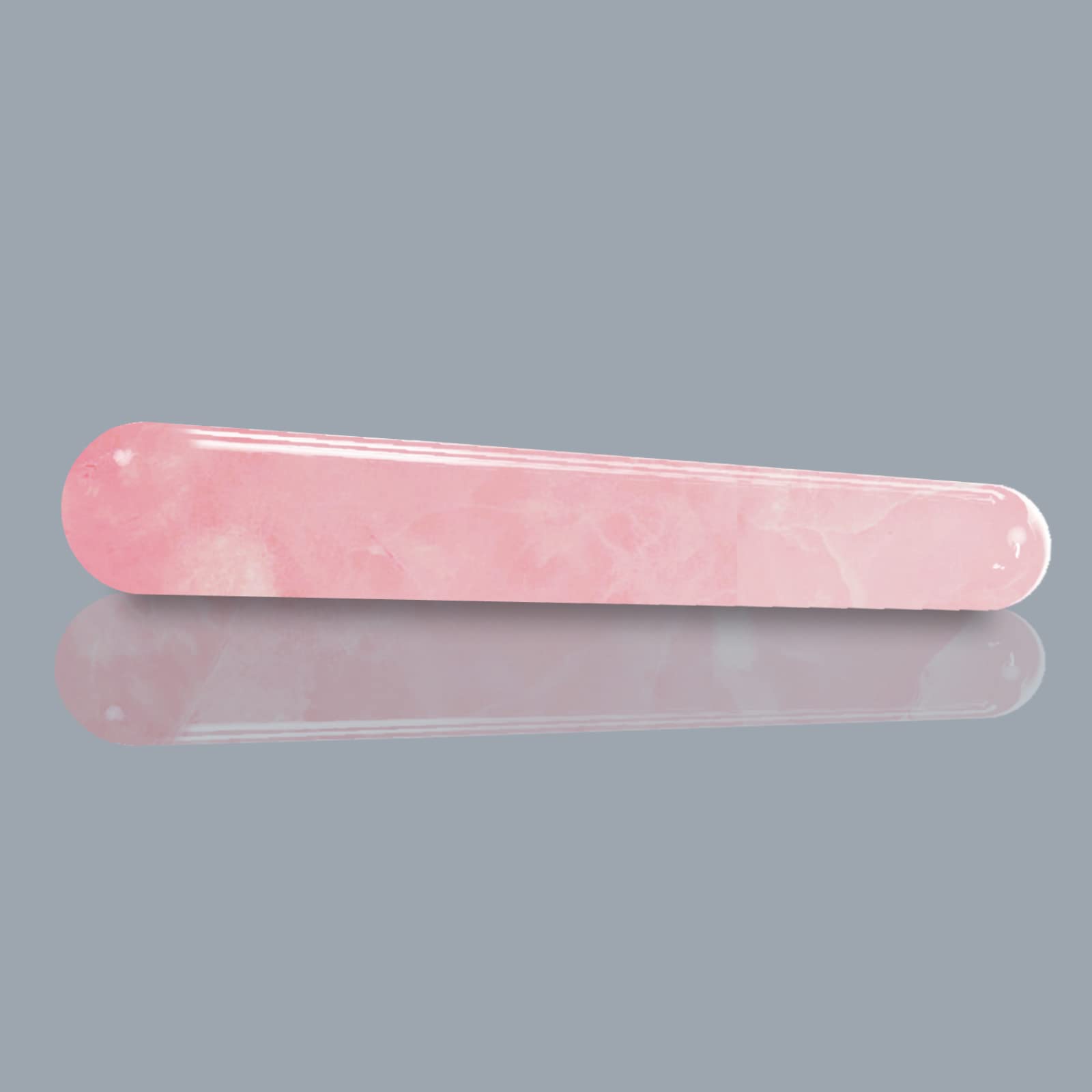 Natural Rose Quartz Yoni Wand & Obsidian Massage Stick - White Crystal Body & Face Massager for Relaxation & Self-Care | Spa, Yoga, Meditation Essential