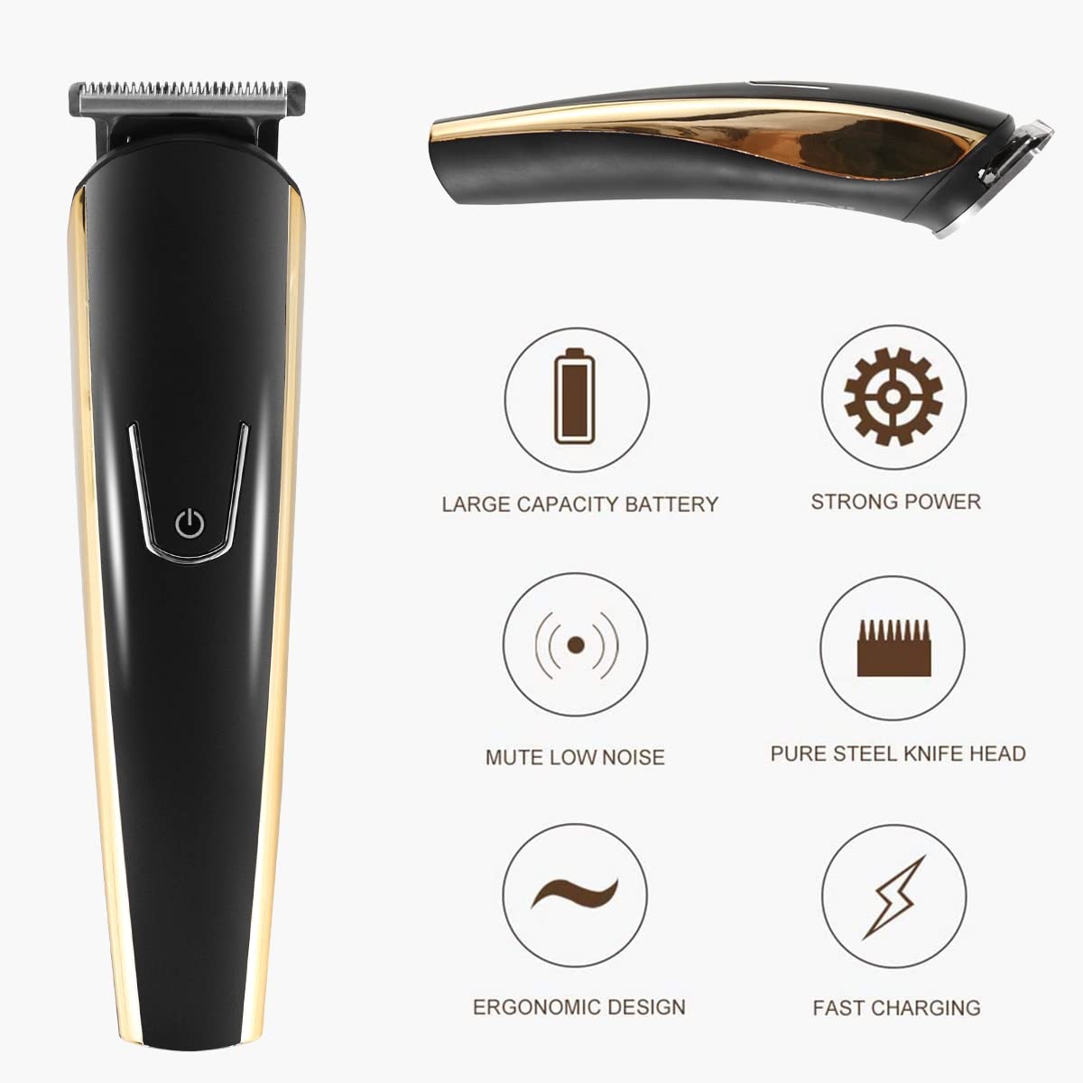 Professional 5-in-1 Electric Hair Clipper for Men - USB Rechargeable Beard Trimmer, Nose Hair Trimmer & Shaver Kit with Storage Base | Perfect for Home Grooming, Travel & Barber Use