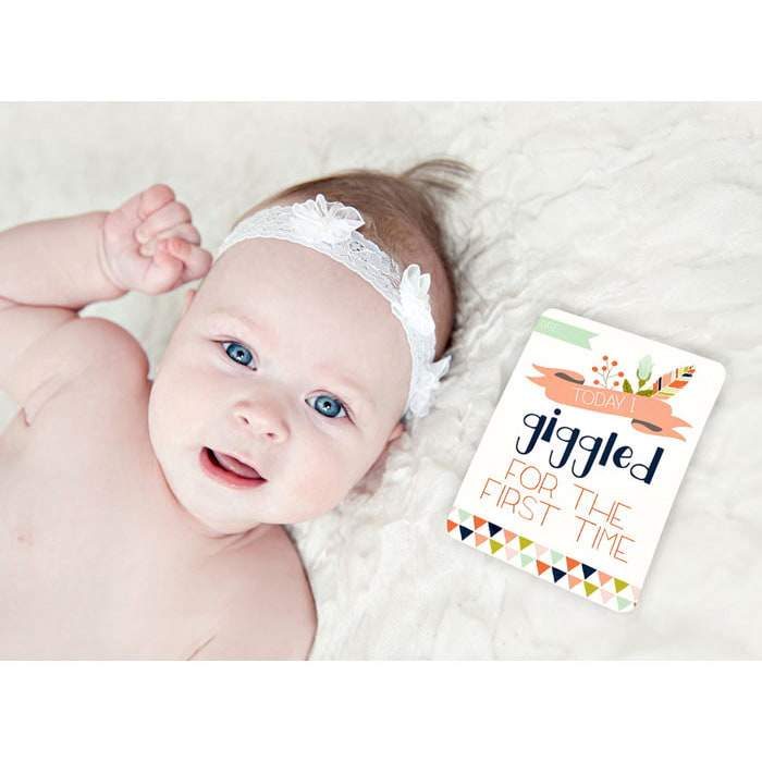 Adorable Baby Girl Milestone Cards - 40% Off | Perfect for Newborn Photo Shoots, Monthly Growth Tracking & First Birthday Celebrations