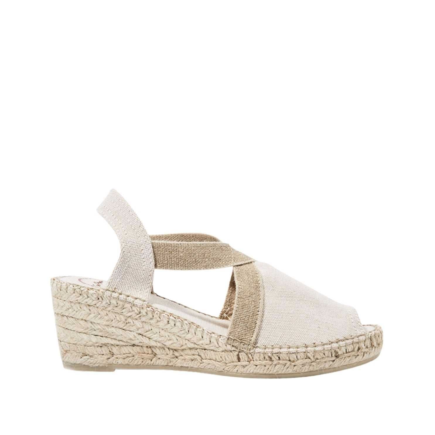 Women's Plain Canvas Wedge Espadrille Shoes - Breda V Comfortable Summer Casual Flats for Beach, Vacation & Everyday Wear