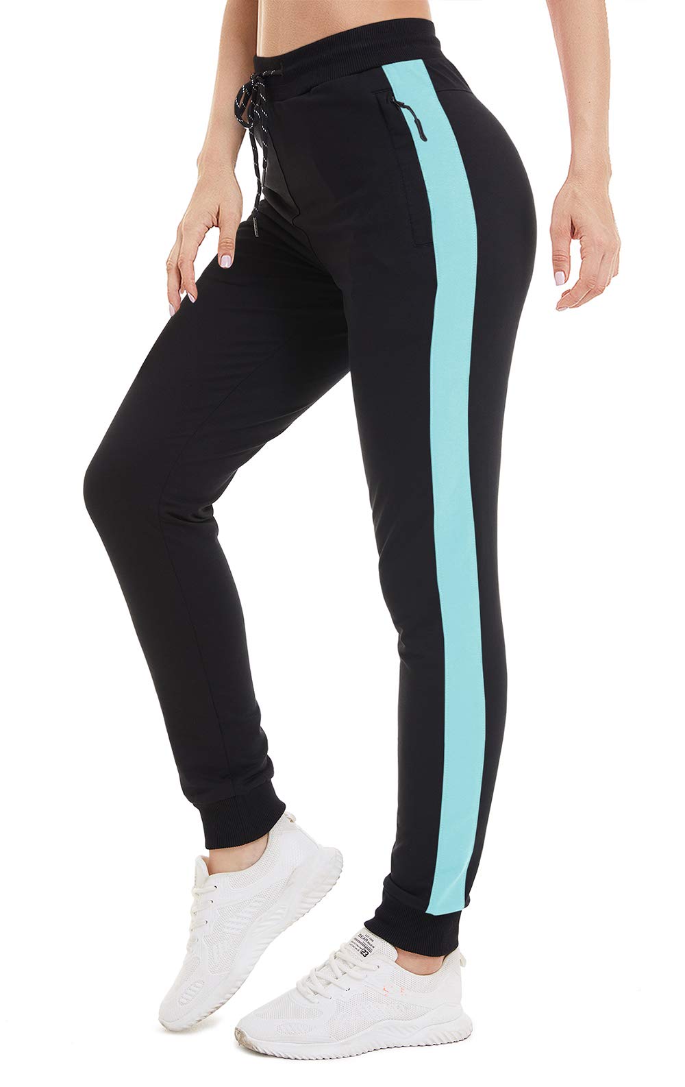 TACVASEN Women's Jogger Pants - Soft Cotton Running Yoga Sweatpants with Pockets for Workout, Fitness & Casual Wear | Perfect for Gym, Lounge & Outdoor Activities