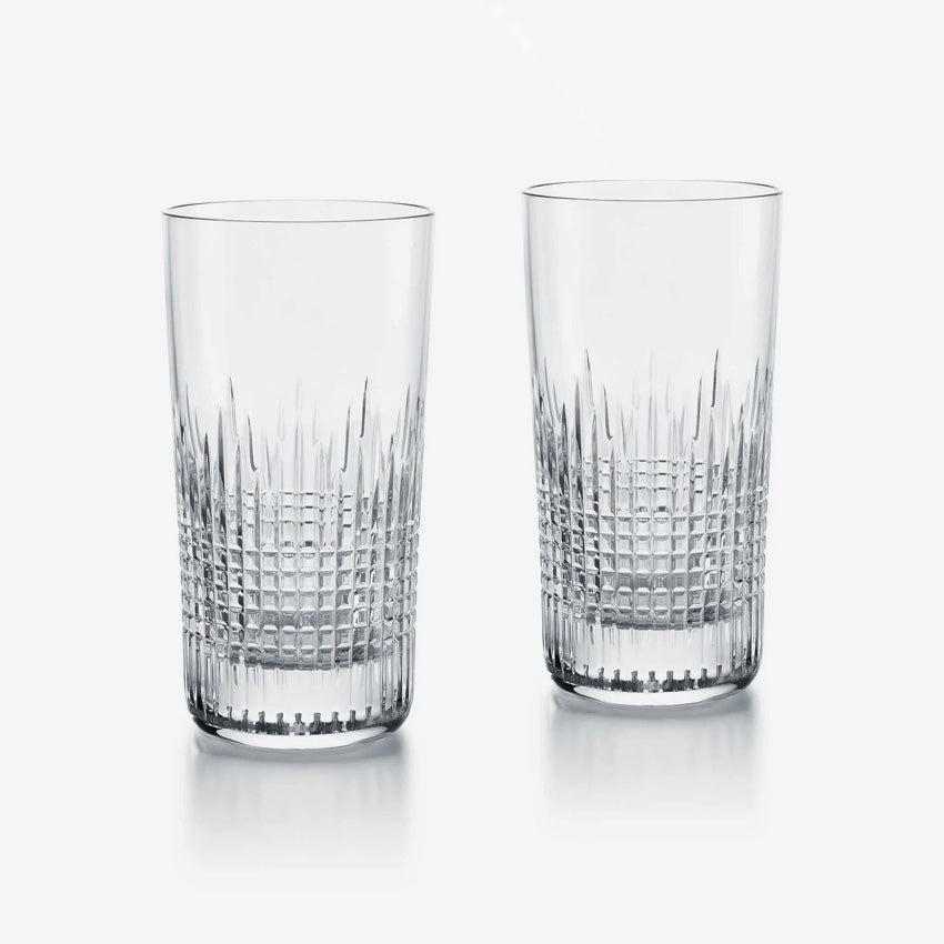 Luxury Baccarat Nancy Highball Crystal Glasses Set of 2 - Elegant Drinking Glasses for Cocktails, Whiskey, and Wine - Perfect for Dinner Parties, Weddings, and Special Occasions