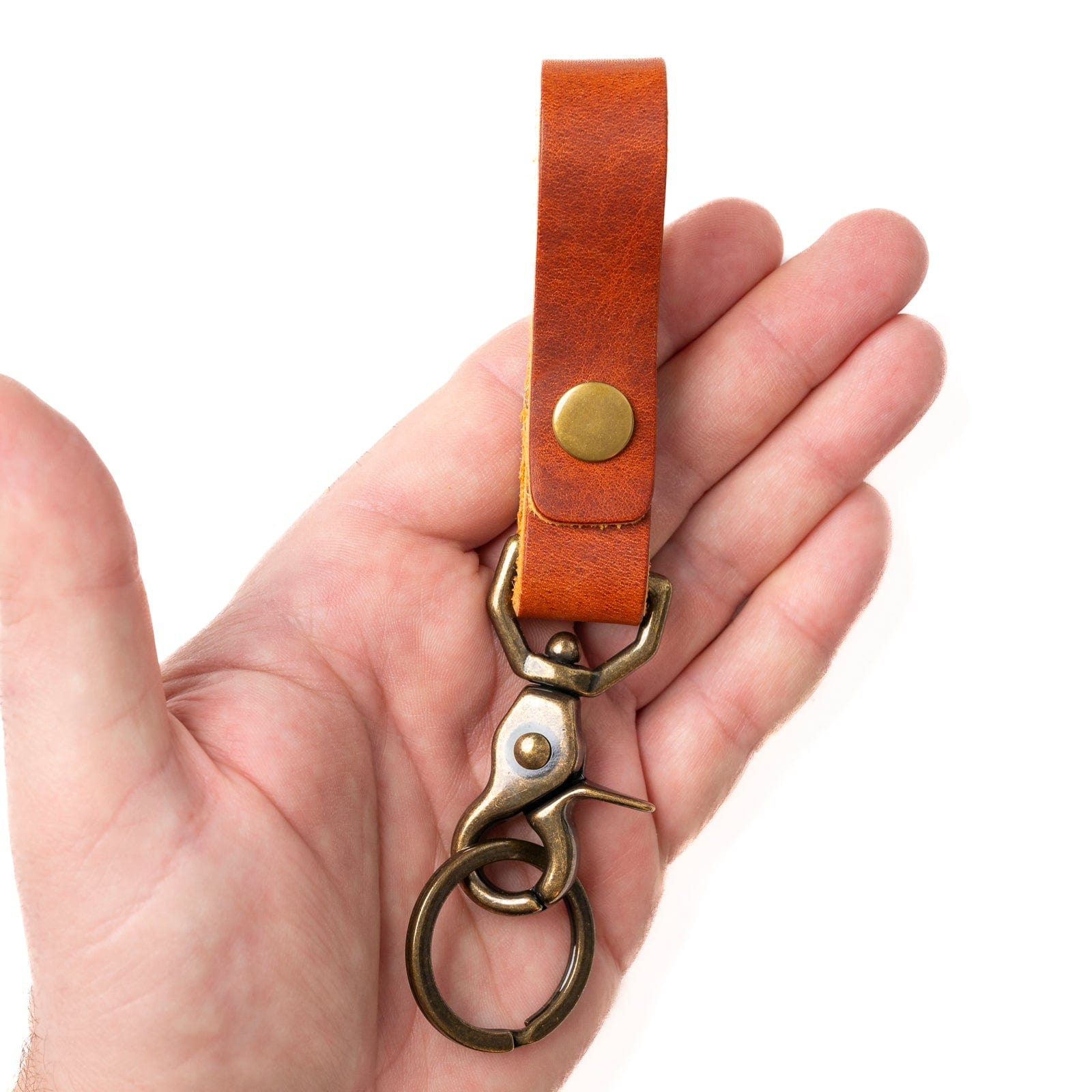 Premium Leather Belt Loop Keychain - Durable & Stylish Key Holder for Men & Women - Perfect for Keys, ID Cards & Everyday Carry (EDC) - Ideal for Home, Office & Travel Use