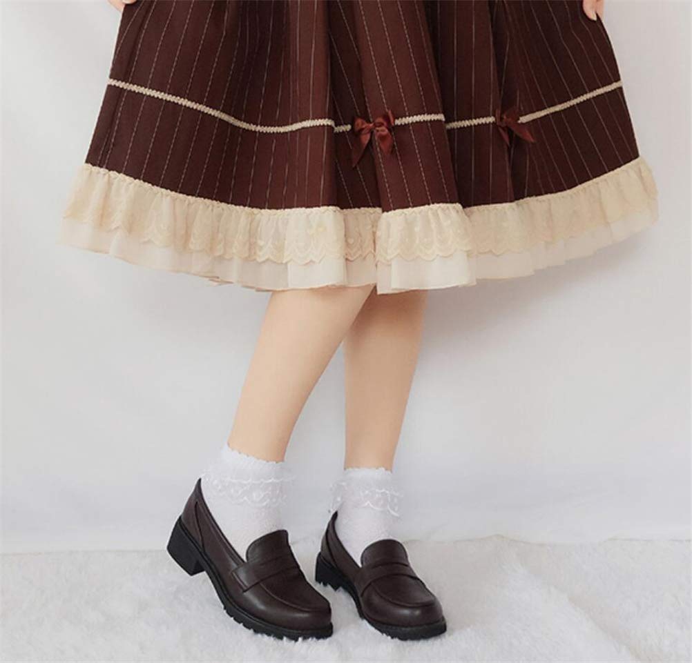 Women's Slip-On Oxford Shoes - Japanese Anime JK Uniform Dress Shoes for Cosplay & School Uniform Outfits - Perfect for Cosplay Events, School Plays & Themed Parties