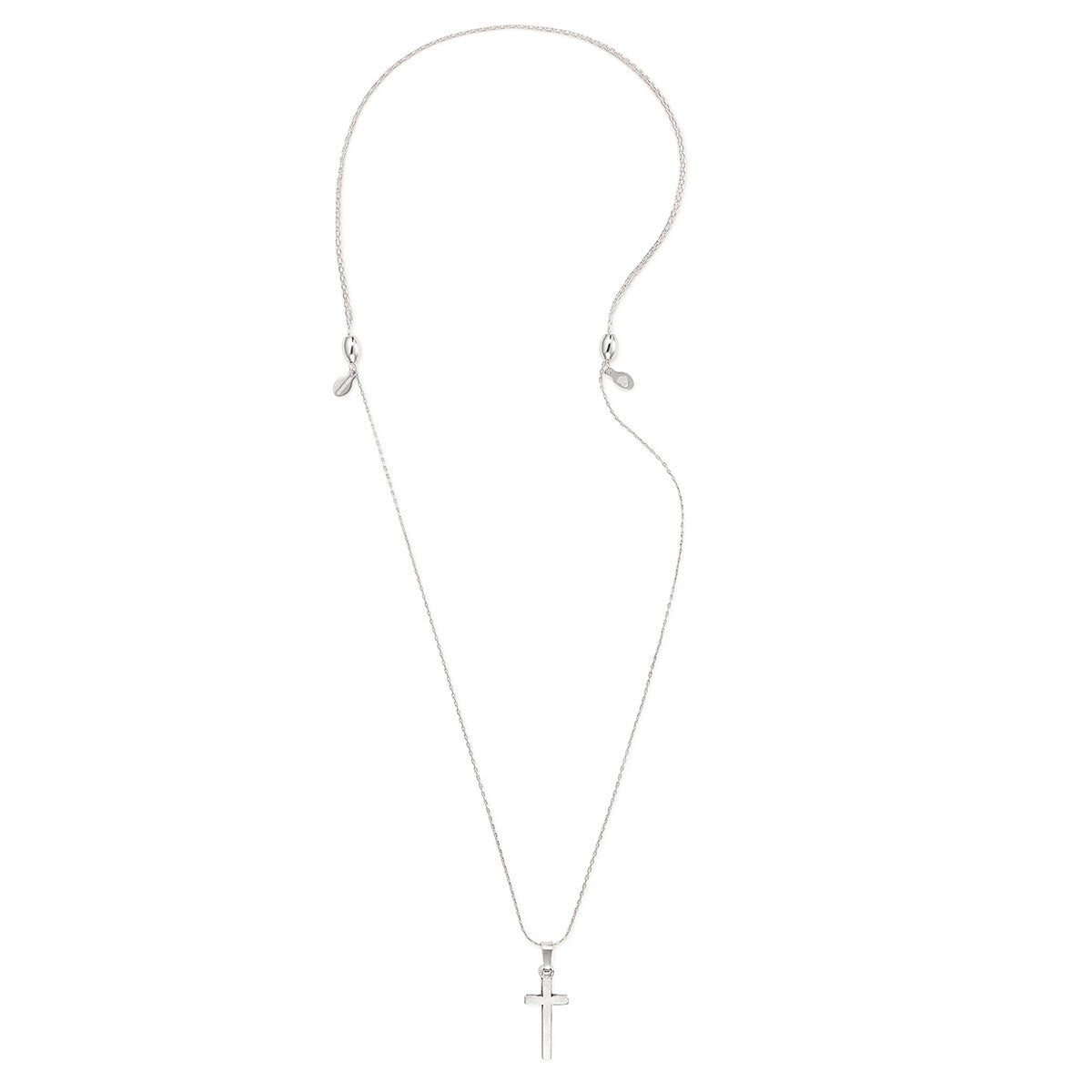 Stylish Cross Necklace for Women & Men - Adjustable & Expandable Chain - Perfect for Everyday Wear, Gifts & Religious Occasions