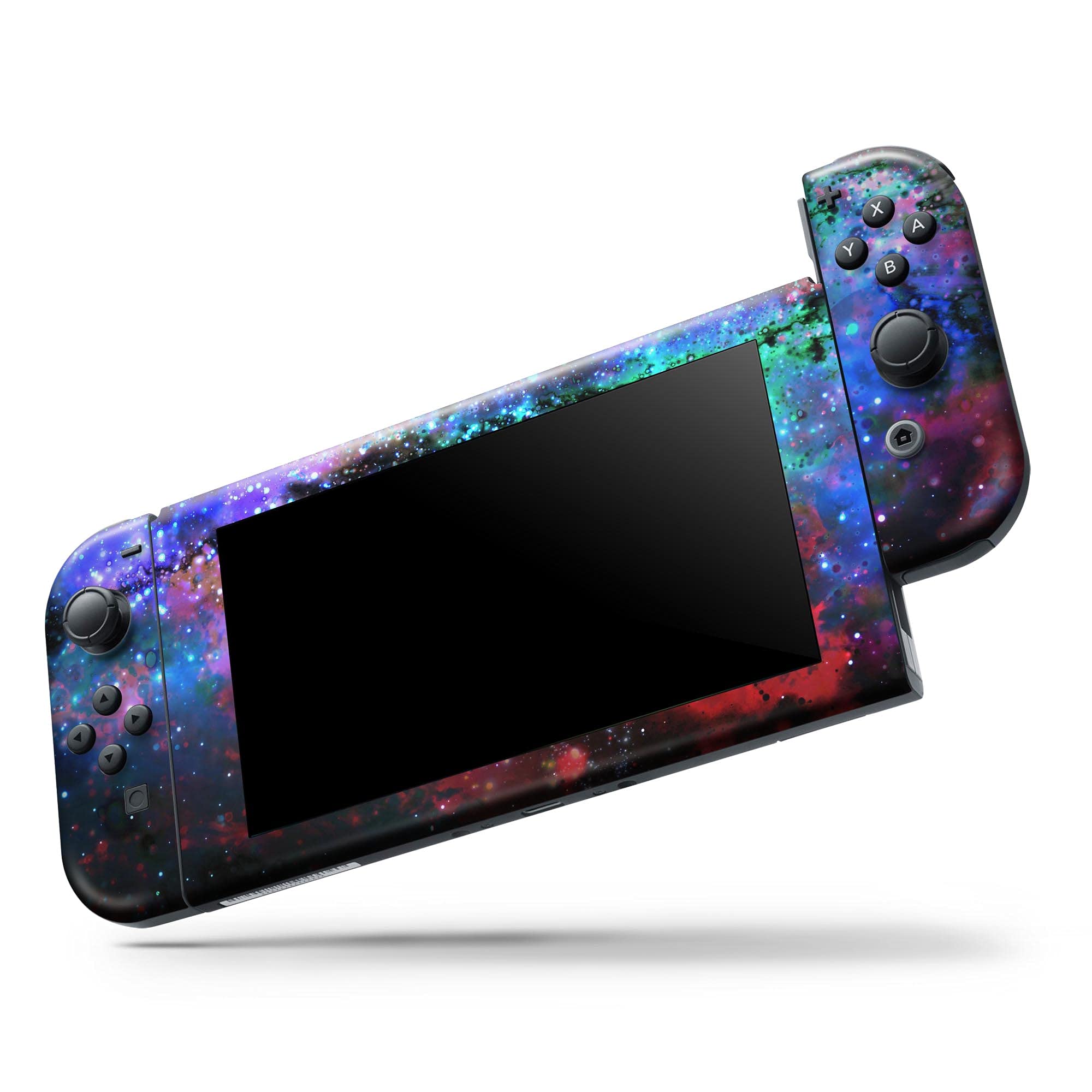Nintendo Switch Skin Decal - Scratch-Resistant Removable Vinyl Wrap Cover Compatible with Switch Console Bundle - Neon Universe Design for Gaming Protection & Style