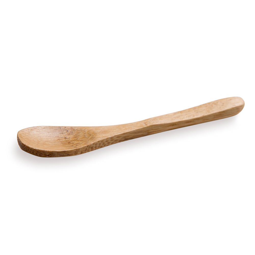 100-Pack Eco-Friendly Palm Leaf Plates & 100 Bamboo Mini Spoons 3.5