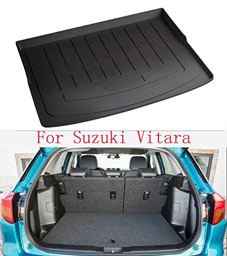 Premium Black Rubber Cargo Liner Mat for Suzuki Vitara 2015-2020 - Heavy Duty Trunk Floor Protector, Waterproof & Anti-Slip Car Accessories - Perfect for Road Trips, Grocery Hauling & Outdoor Adventures