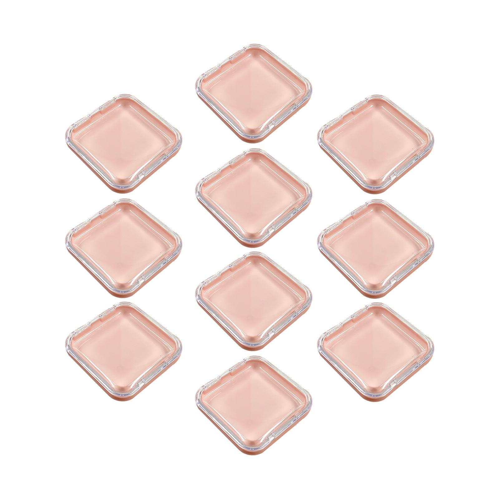 Sharplace 10-Piece Acrylic Press-On Nail Storage Box Set - Mini Artificial Nail Display Case & False Nail Organizer for Salon Professionals & Home Manicure - Perfect for Nail Art Storage, Salon Organization & Travel Nail Kits (Pink)