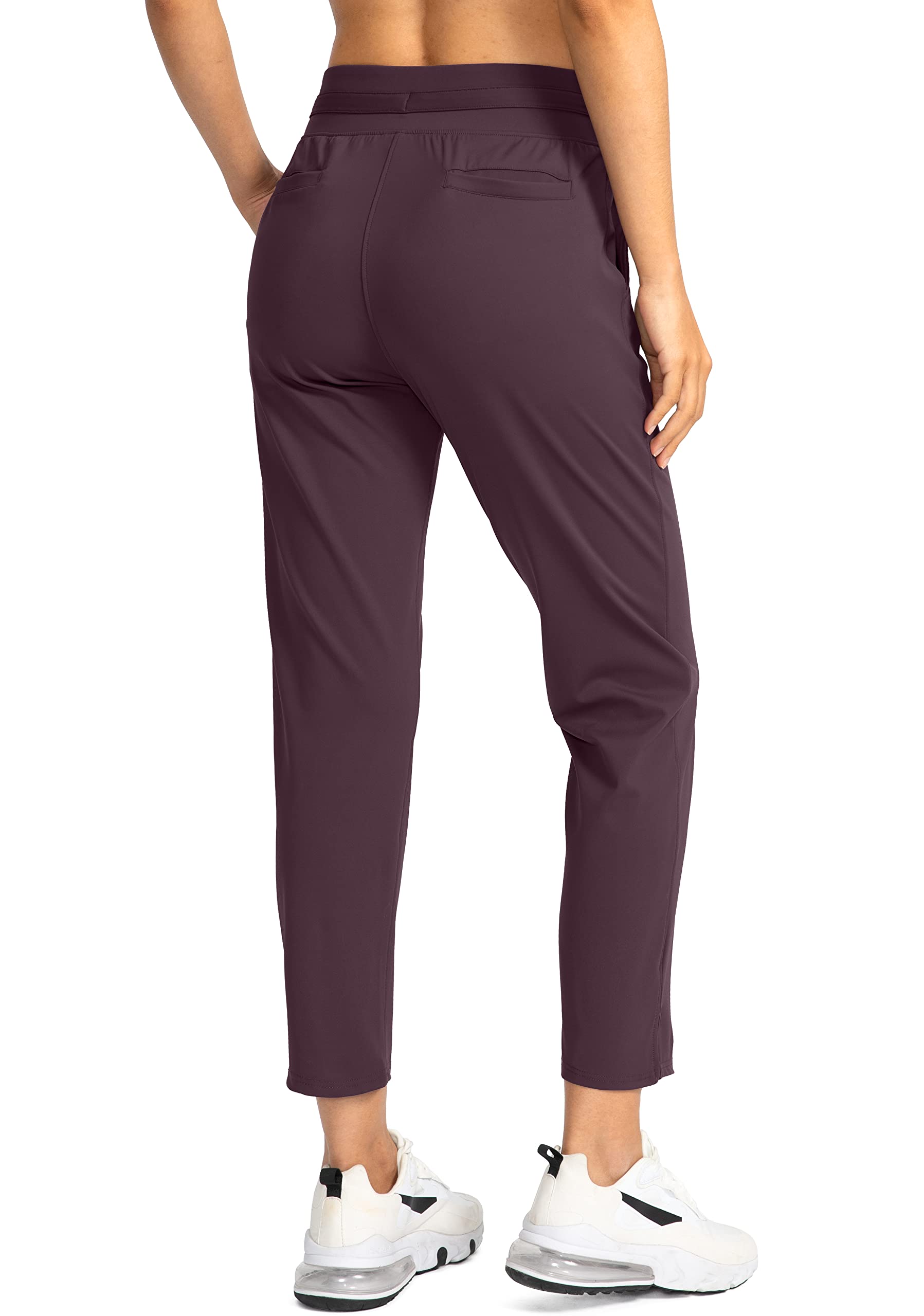 Soothfeel Women's High Waisted 7/8 Sweatpants with 4 Pockets - Stretchy Athletic Travel & Golf Pants for Women - Perfect for Workouts, Traveling, and Casual Wear