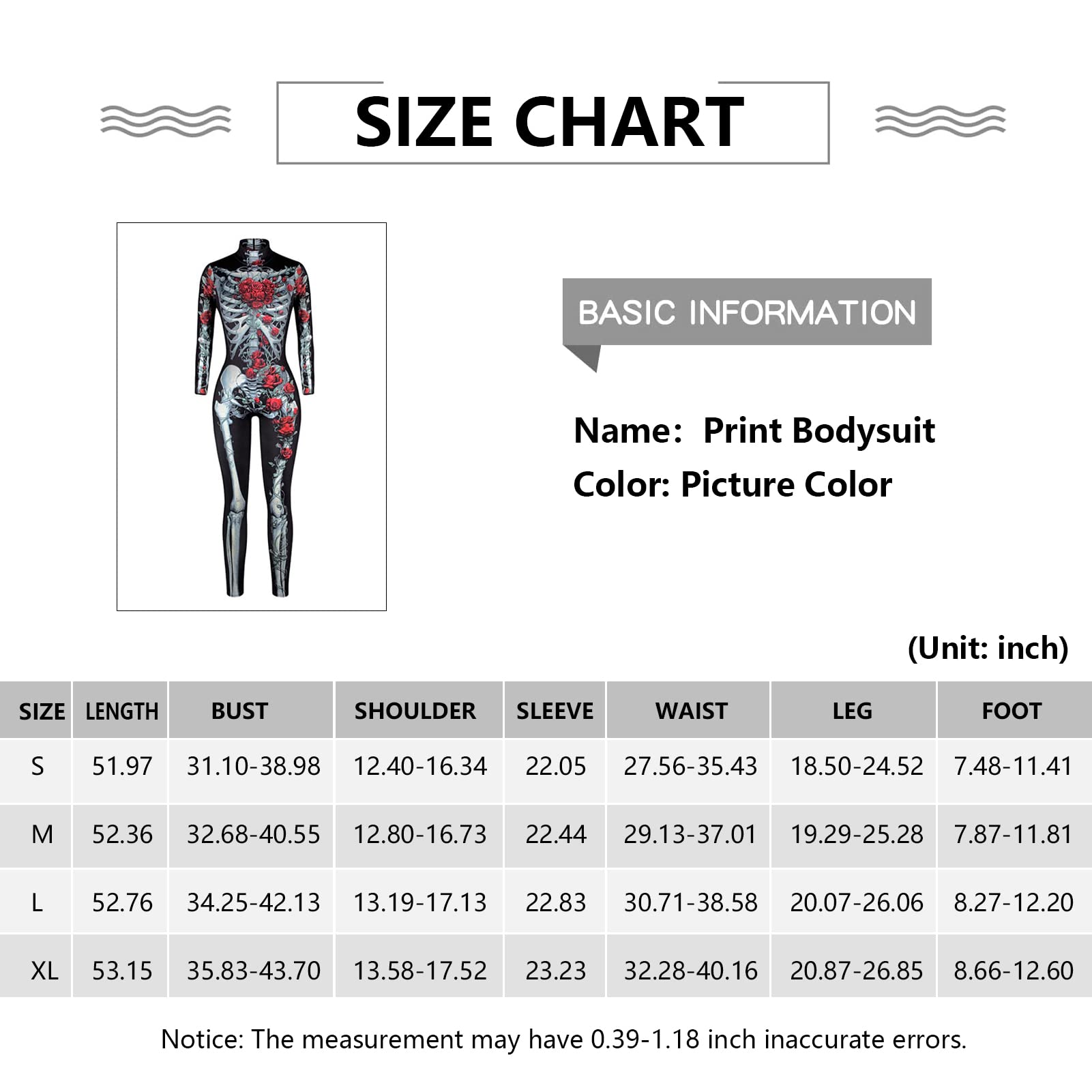 UQJE Women's Halloween Skeleton Costume - Stretch Bodysuit, Skinny Catsuit for Cosplay & Party Outfits | Perfect for Halloween, Cosplay Events & Themed Parties