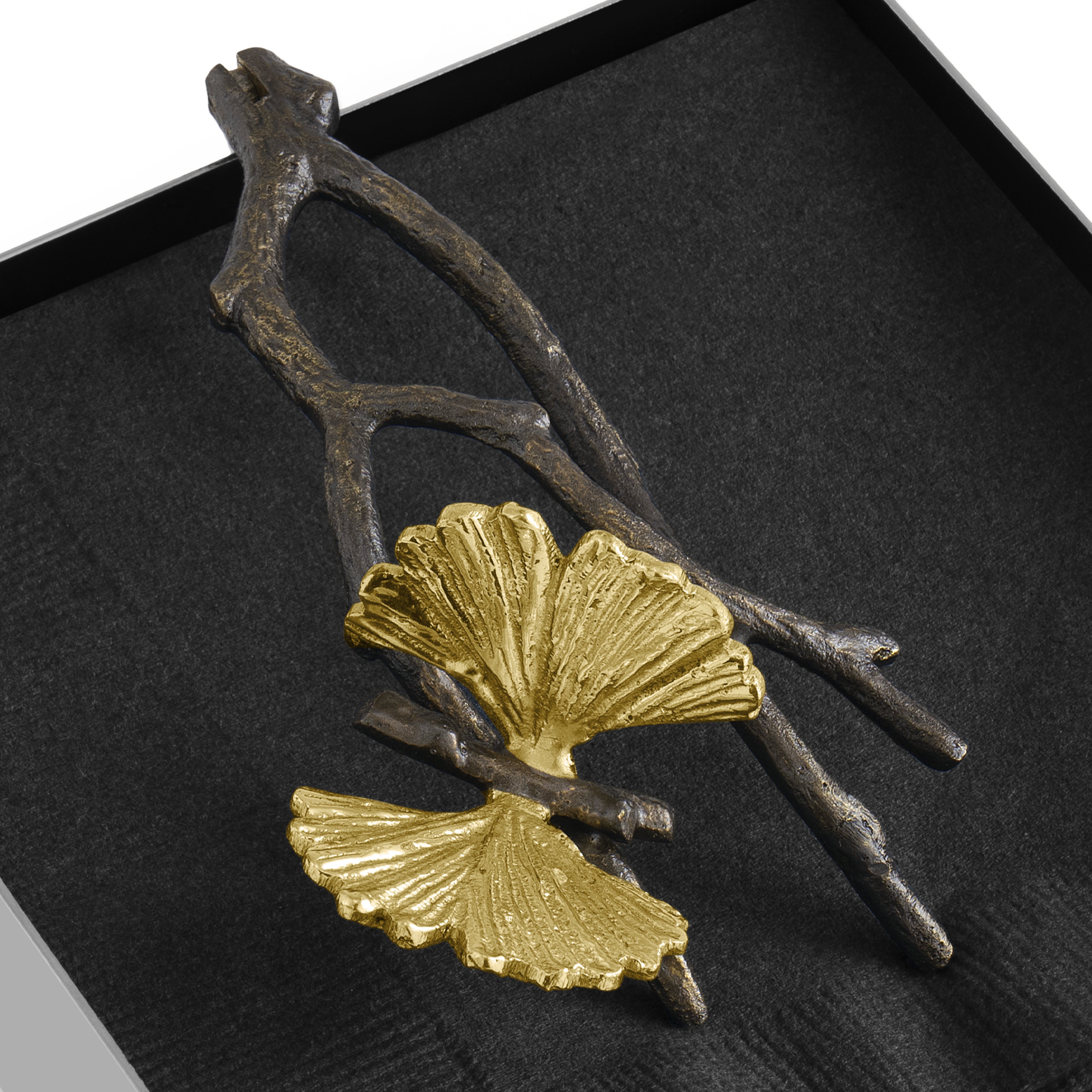 Elegant Butterfly Ginkgo Napkin Holder - Stainless Steel Tableware Organizer for Dining, Kitchen, and Party Decor