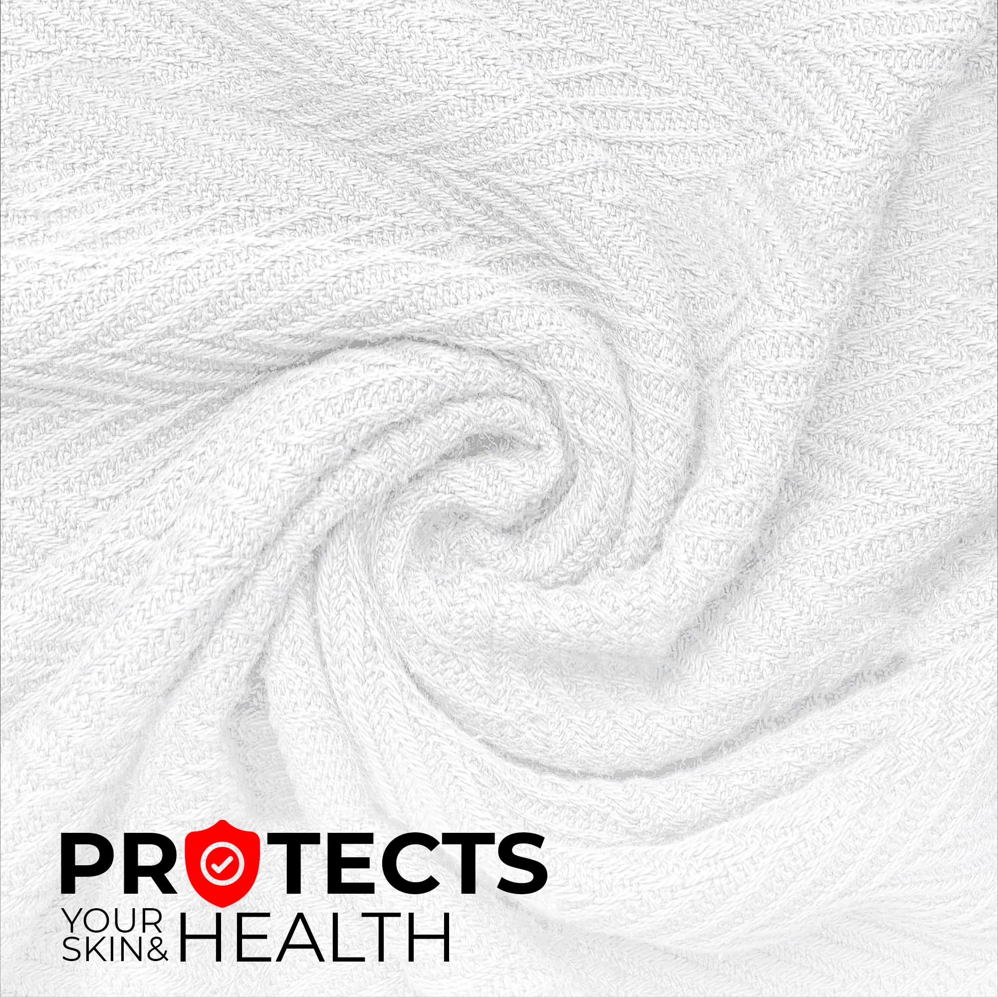 EUROTEX 100% Cotton Twin Size Blanket - All-Season Lightweight & Soft Herringbone Thermal Blanket, 350GSM, 68x92 Inches, White - Perfect for Bedroom, Dorm, Guest Room, and Cozy Fall Nights