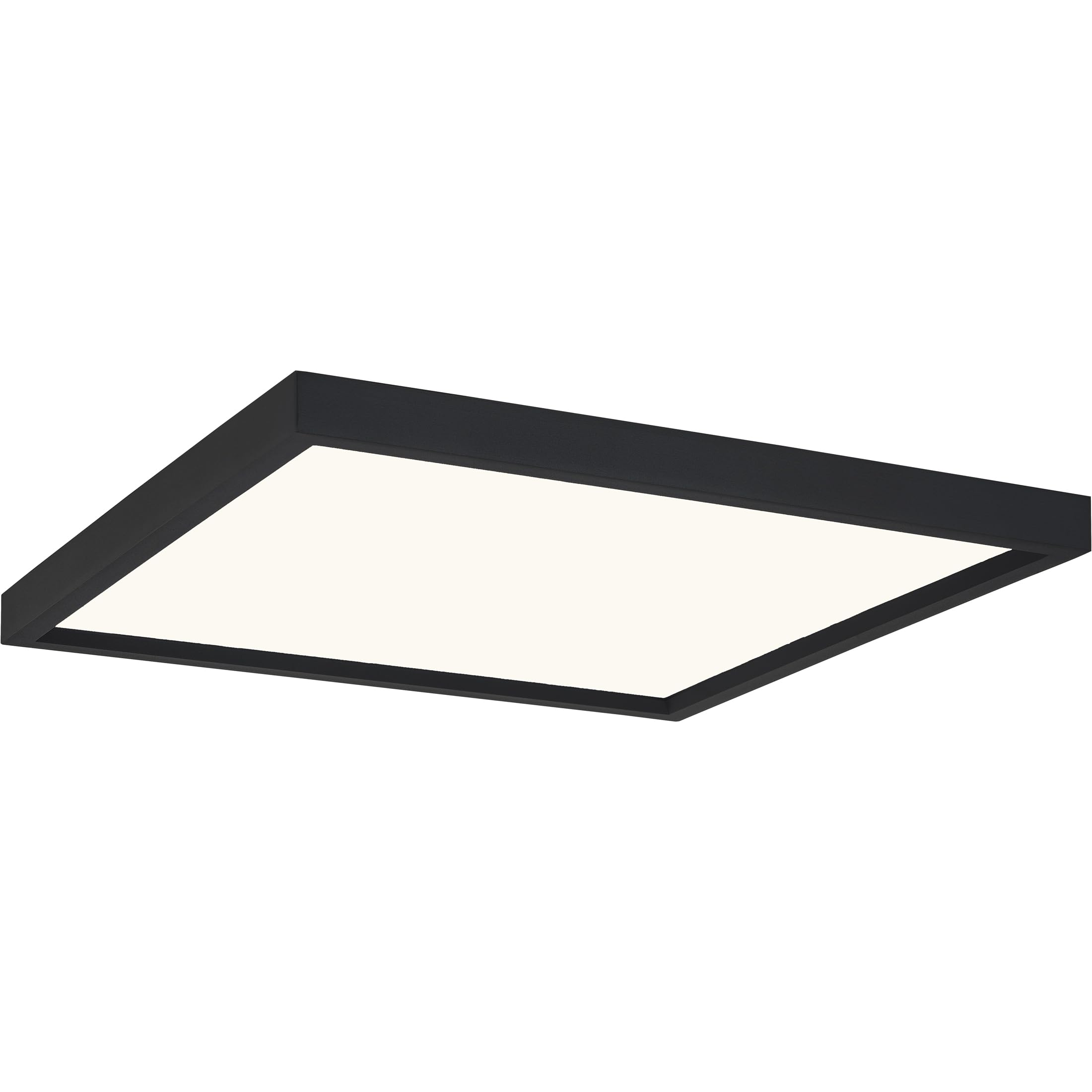 Quoizel Outskirts Square Flush Mount Ceiling Light - 15 Inch Earth Black, Dimmable Integrated LED (2700 Lumens, 30W) - Perfect for Hallway, Kitchen, Bedroom & Bathroom Lighting | Modern Close-to-Ceiling Fixture for Home & Office Spaces
