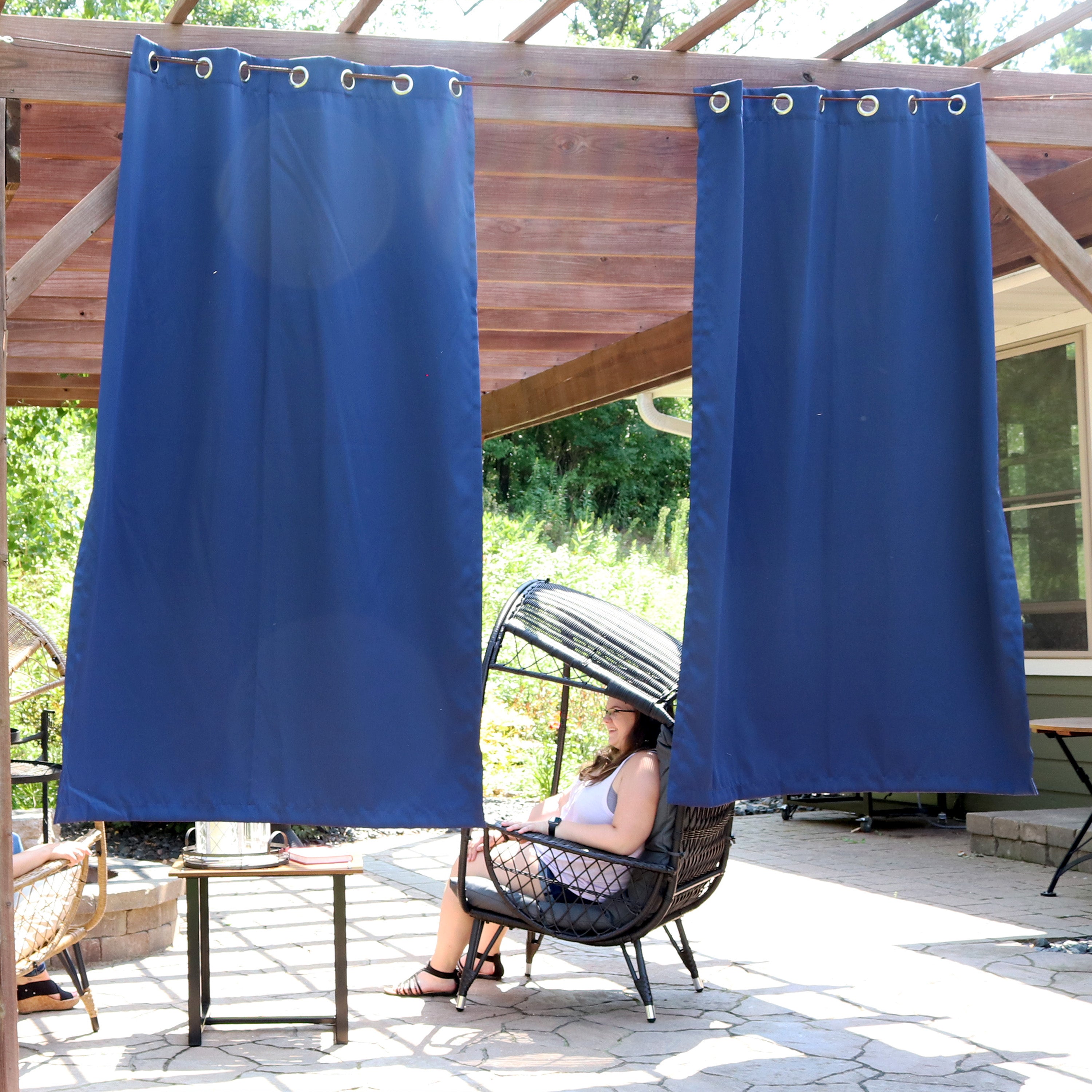 Blackout Curtain Panels with Grommet Top for Bedroom & Living Room - Sun Blocking Thermal Insulated Drapes by Sunnydaze Outdoor - Perfect for Home, Office, and Nursery