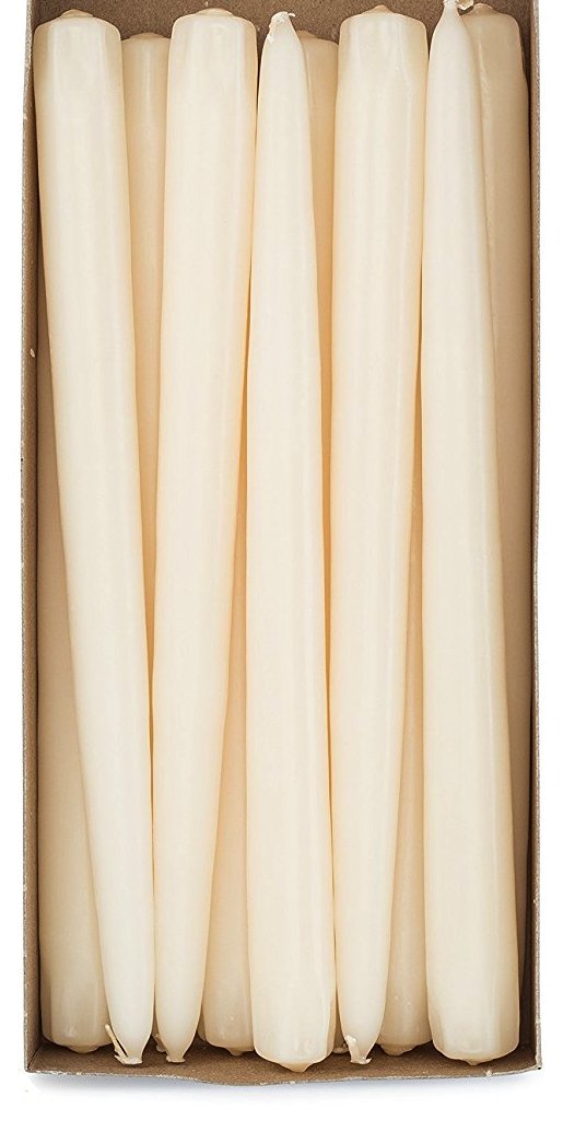 15 Inch Ivory Taper Candles Bulk Pack of 144 - Premium Unscented Wedding, Dinner Party & Holiday Decor Candles - Elegant Ivory Unwrapped Taper Candles for Centerpieces, Candelabras & Special Events