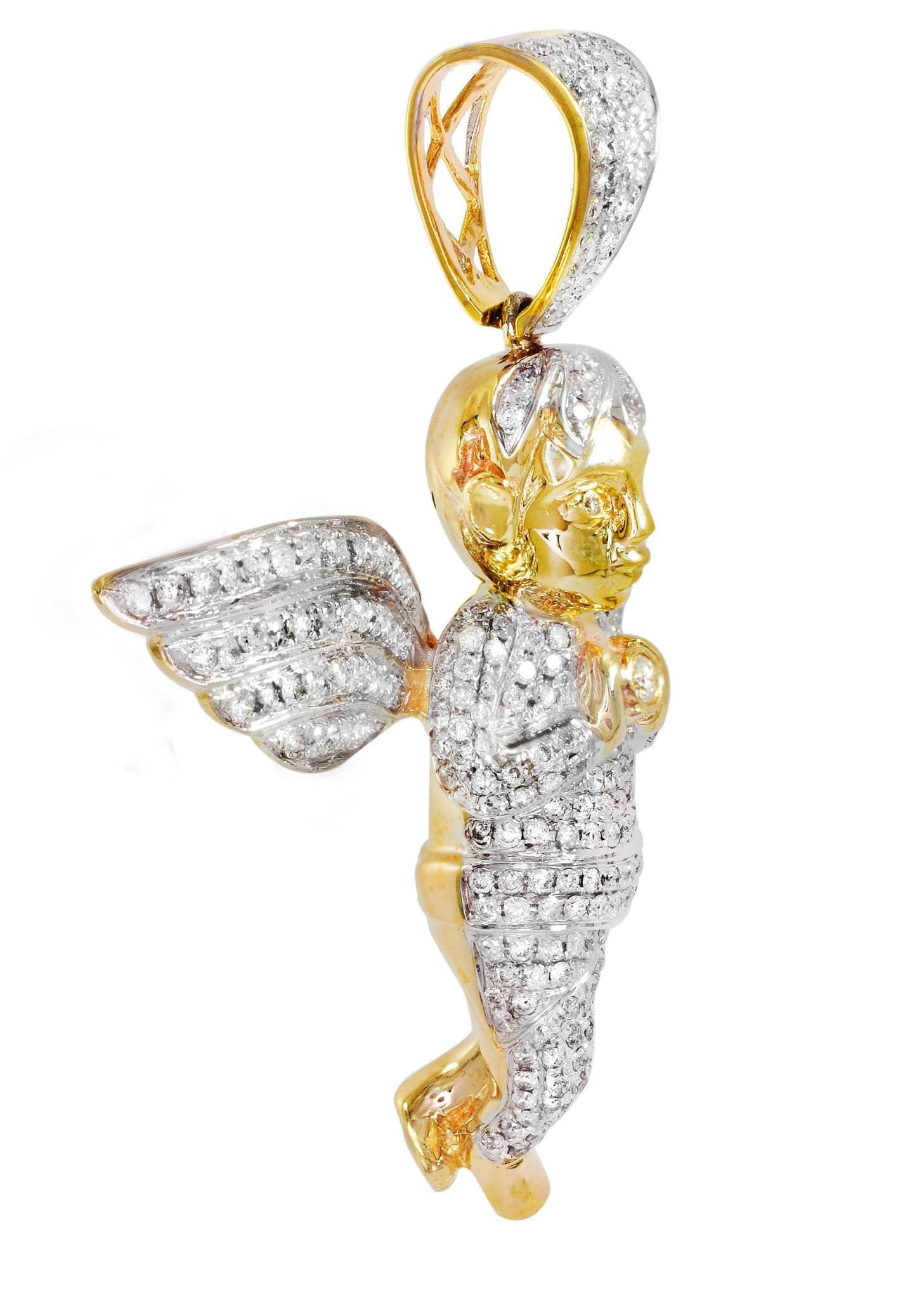 Diamond Angel Pendant Necklace - 26.34 Grams (4.55 Carats) - Elegant Jewelry Gift for Women - Perfect for Christmas, Birthday & Anniversary Celebrations