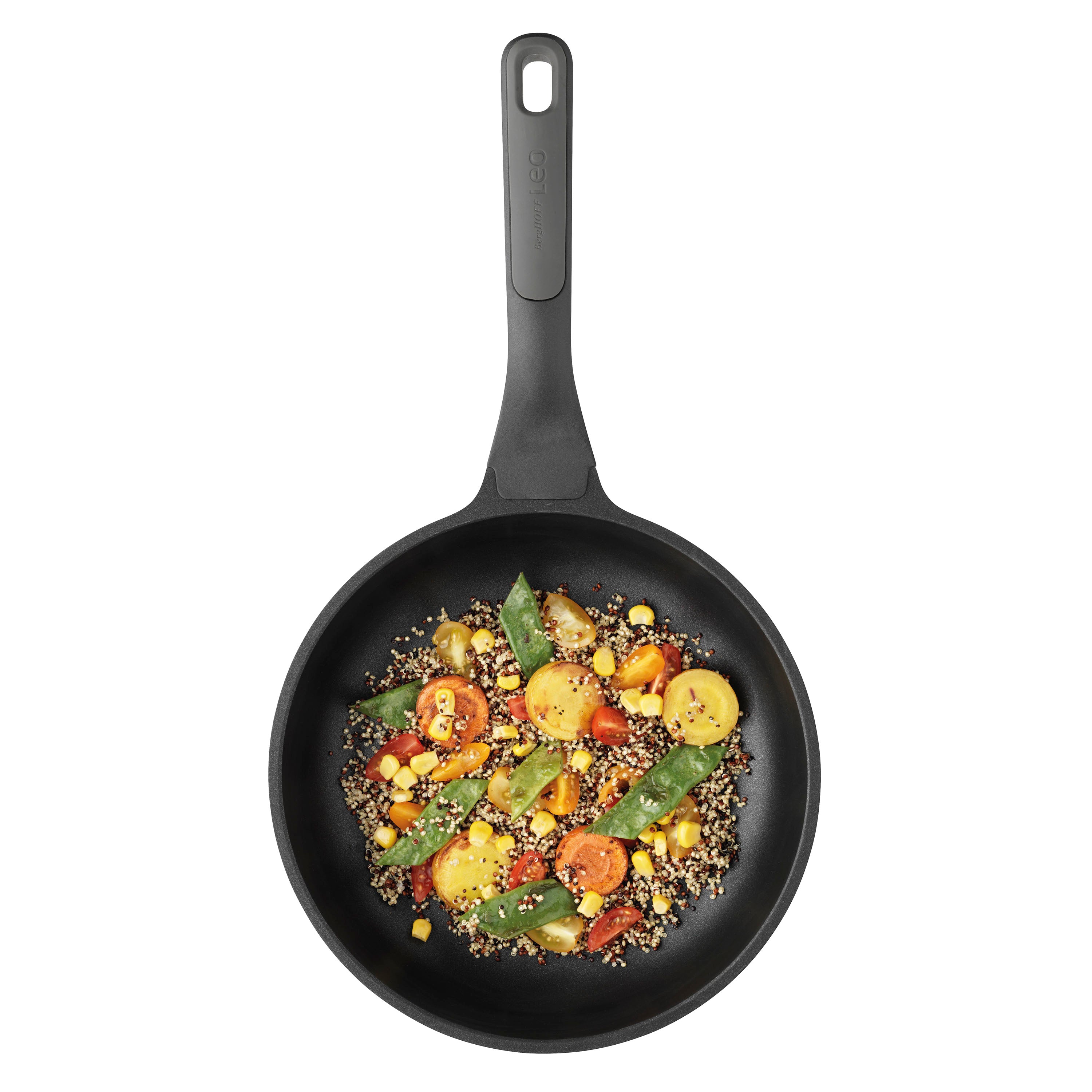 BergHOFF Leo Stone+ 10-Inch Aluminum Nonstick Ceramic Frying Pan with Recycled Materials - Perfect for Sauteing, Frying & Healthy Cooking