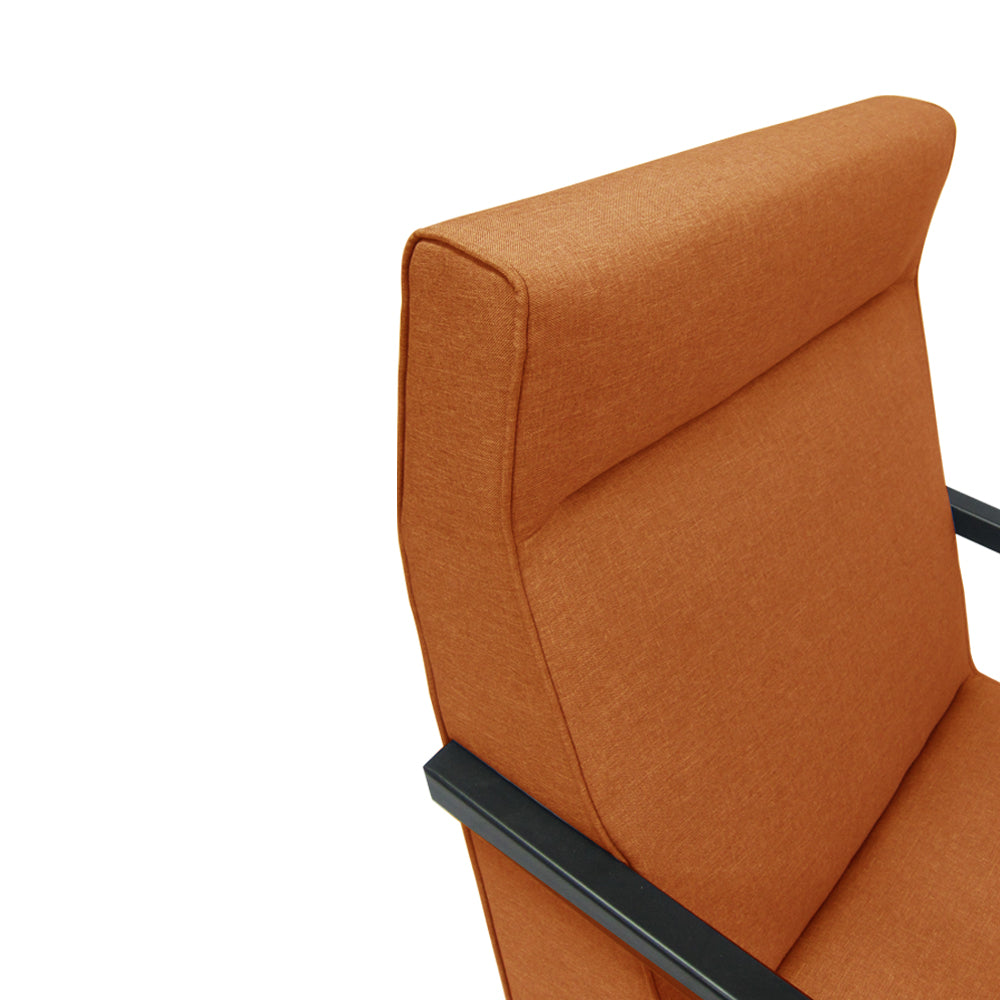 Swaff Armchair in Orange - Modern Comfortable Lounge Chair for Living Room, Bedroom & Office - Perfect for Relaxing, Reading & Decor