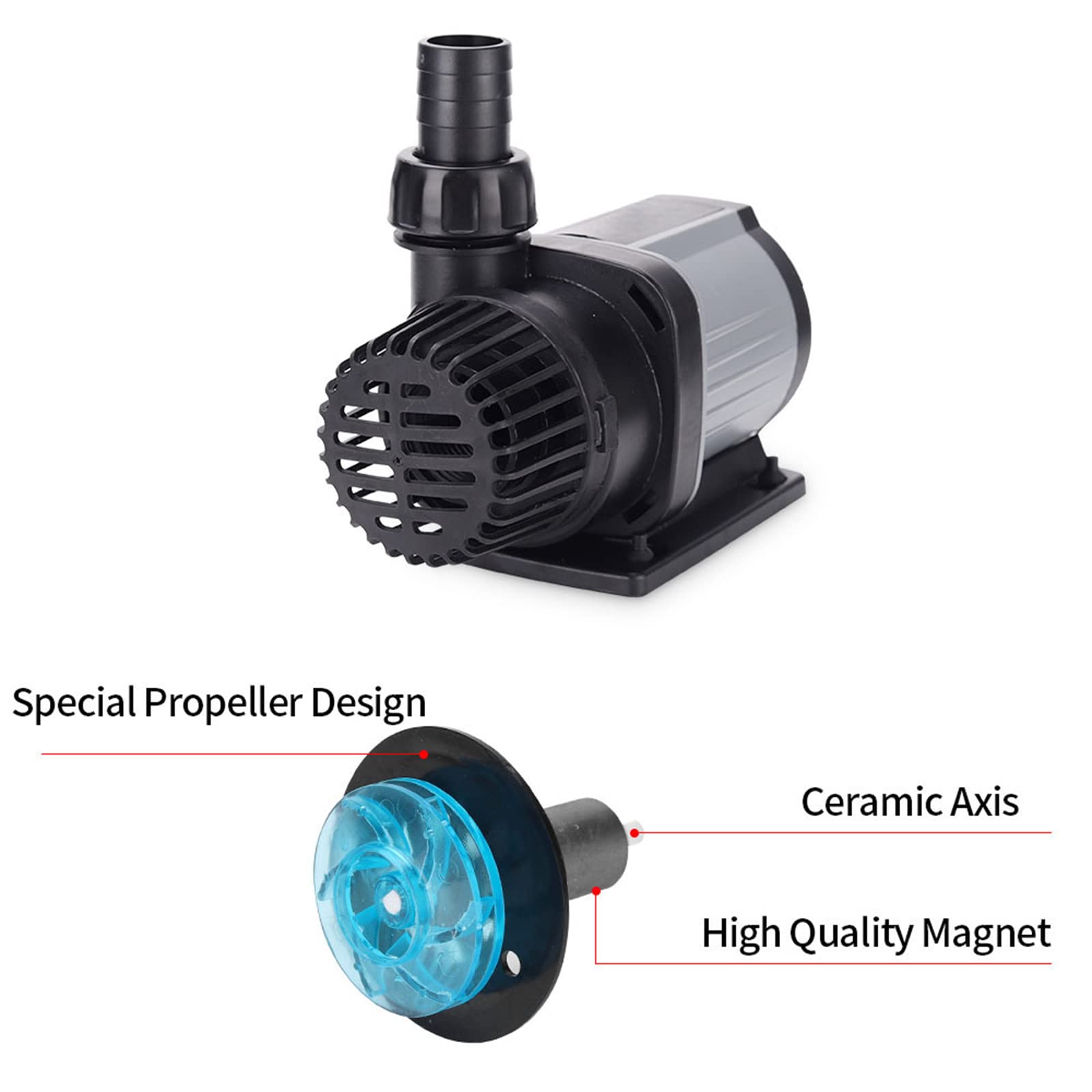 Ultra Quiet Mini Submersible Water Pump with Controller - High Lift Fountain Pump for Fish Tank, Pond, Aquarium, Hydroponics & Garden Statuary | Perfect for Water Features, Indoor/Outdoor Decor & Irrigation Systems