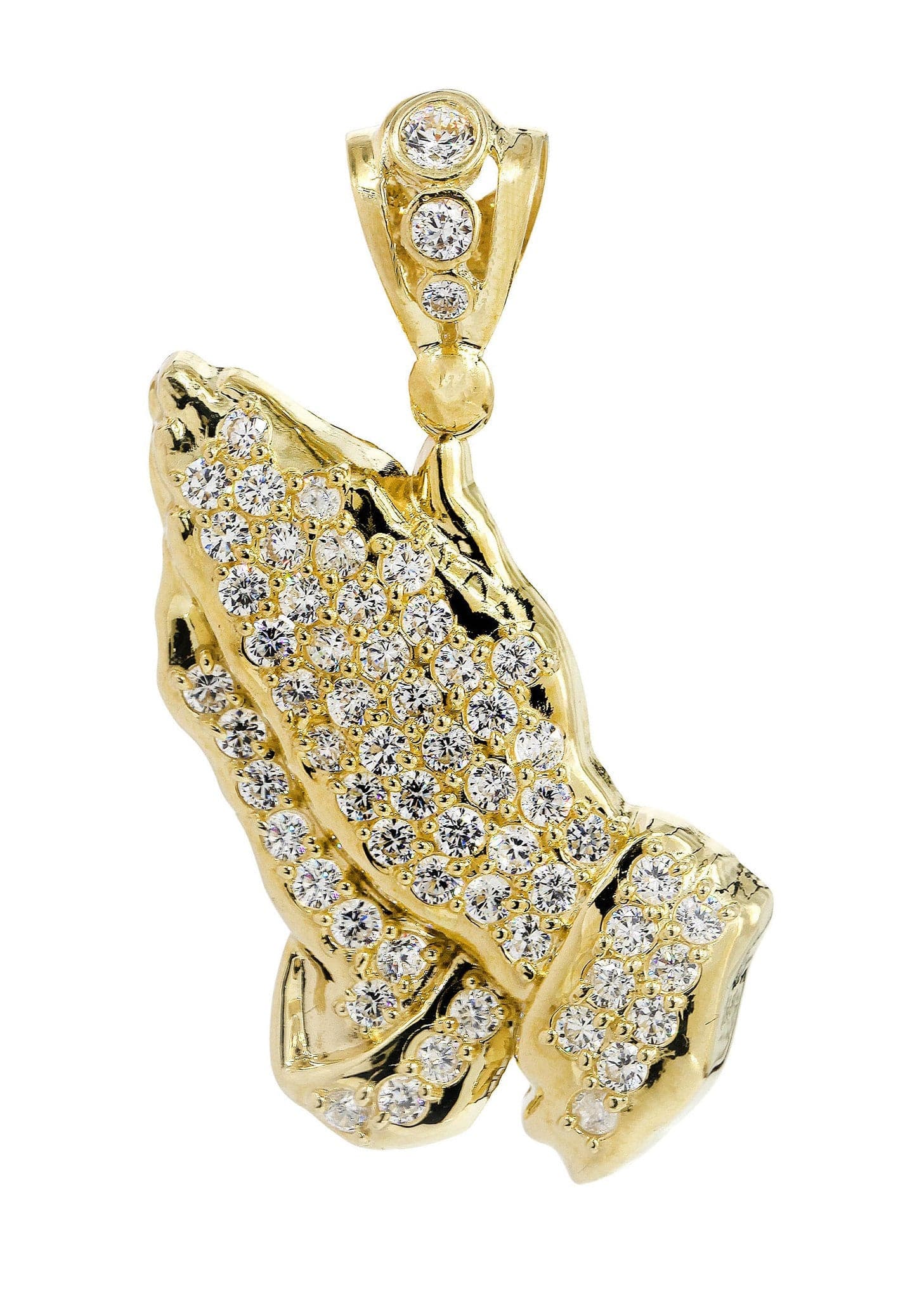 10K Gold Praying Hands Pendant Necklace - 7.8 Grams Religious Jewelry for Women & Men - Perfect for Prayer, Gifts & Everyday Wear