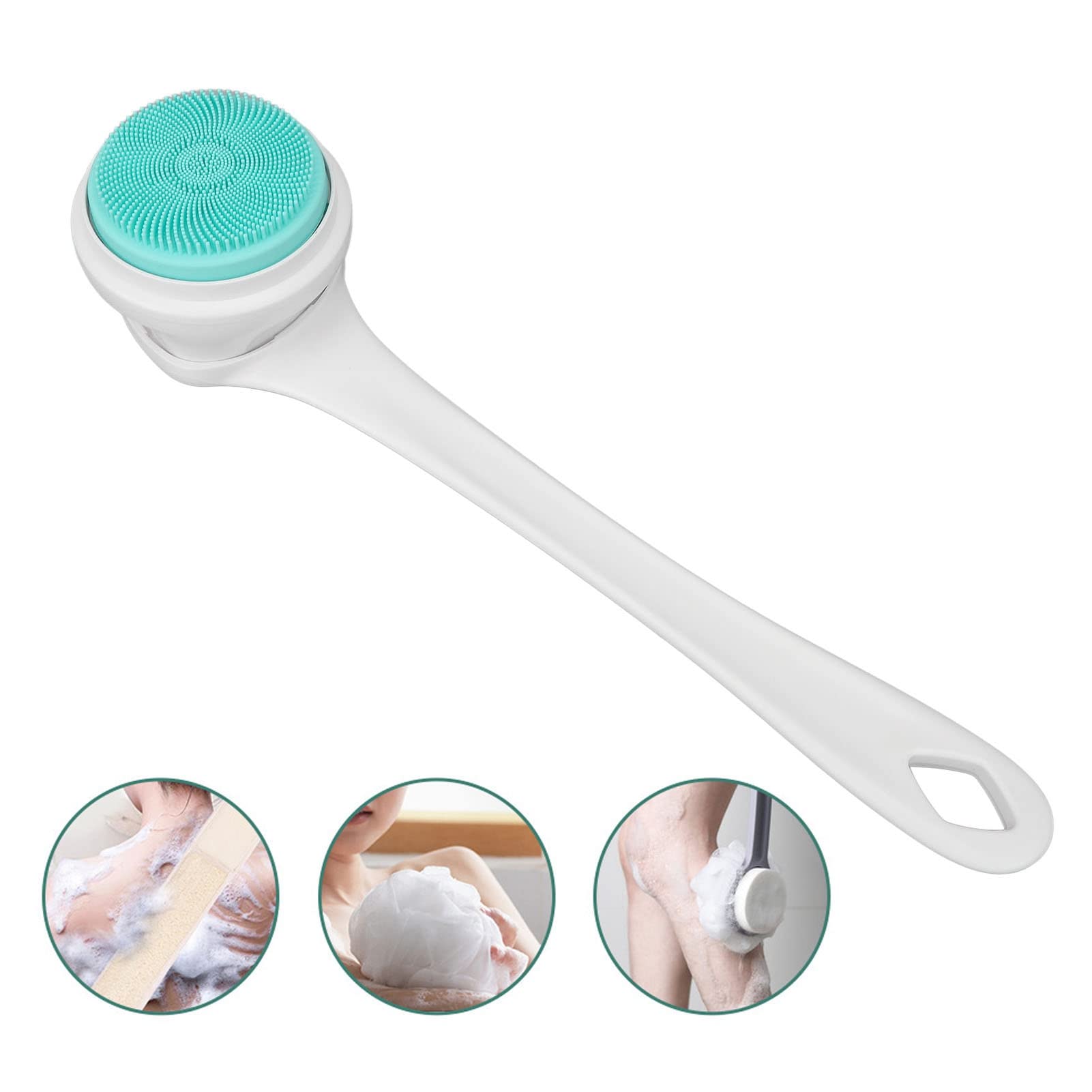 EXCLUZO Electric Back Brush with Long Handle - Automatic Shower Brush for Deep Cleaning, Exfoliating & Massaging - Ideal for Elderly & Hard-to-Reach Areas - Perfect for Bath, Shower & Spa Relaxation