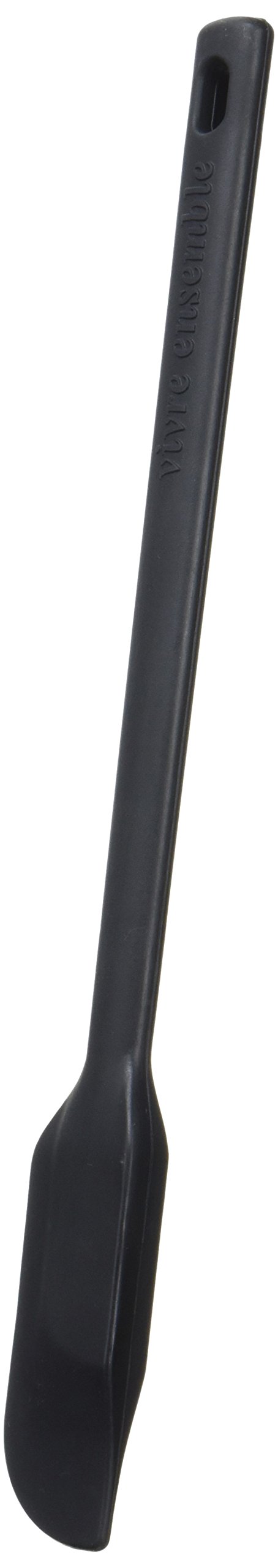 World Create 59874 ViV Mini Silicone Spatula - Heat Resistant, Non-Stick Kitchen Tool for Baking, Cooking, Mixing - Perfect for Cakes, Frosting, Jars & Small Containers (Black)