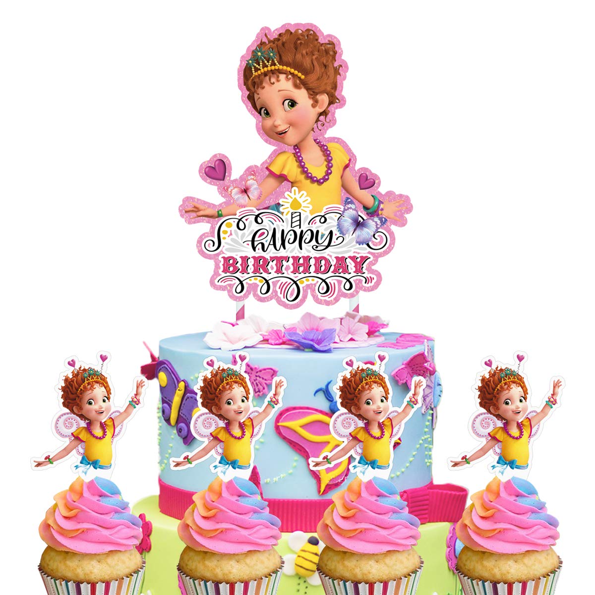 21pcs Nancy Cake Topper & Cupcake Toppers Set - Birthday Party Decorations, Cake Decor Supplies, Themed Party Favors for Birthday Celebrations, Baby Showers & Special Events