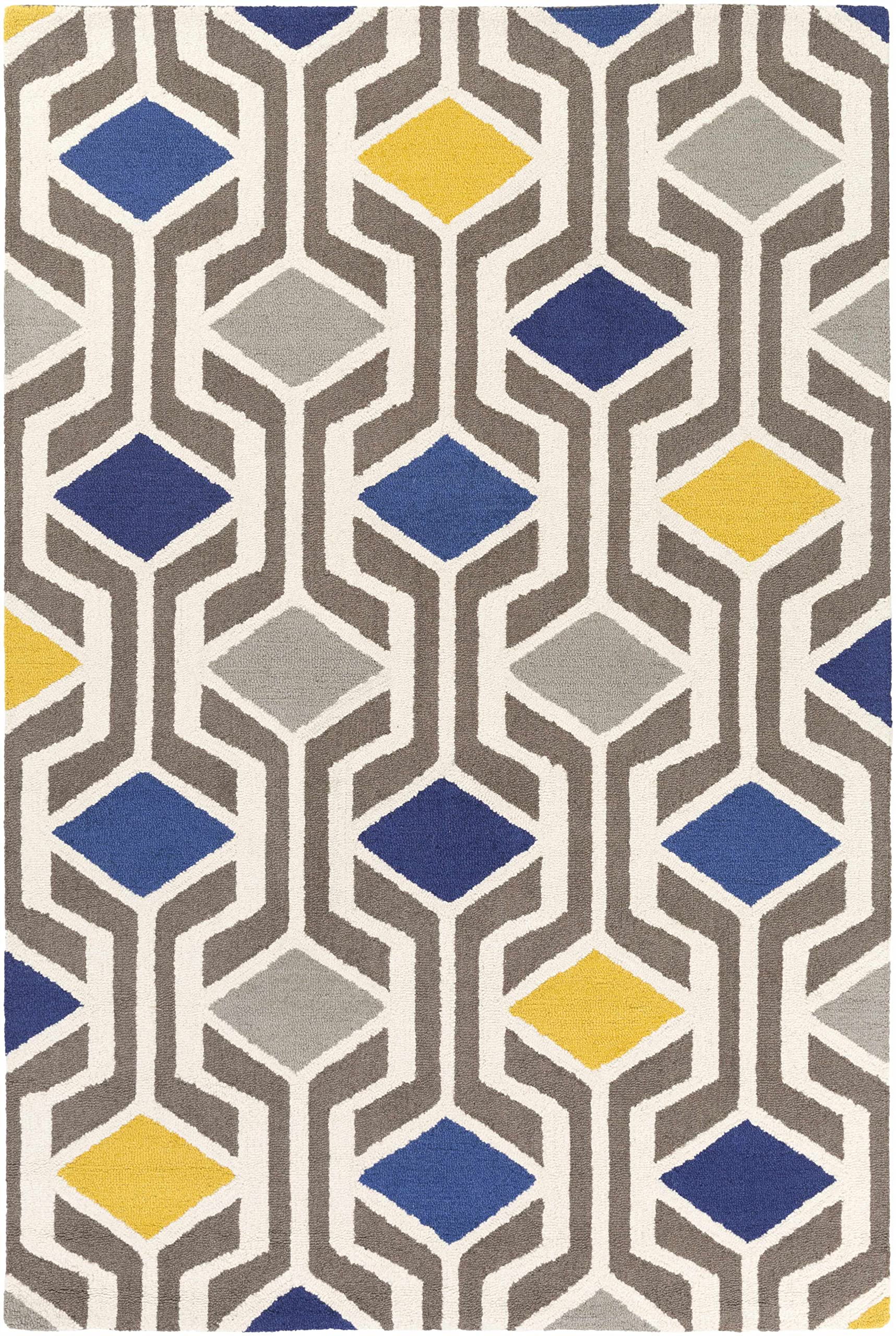 Hauteloom Taneytown Wool Area Rug 3' x 5' - Modern Beige, Brown & Gray - Soft & Durable for Living Room, Bedroom, Office - Perfect for Home Decor & Cozy Spaces