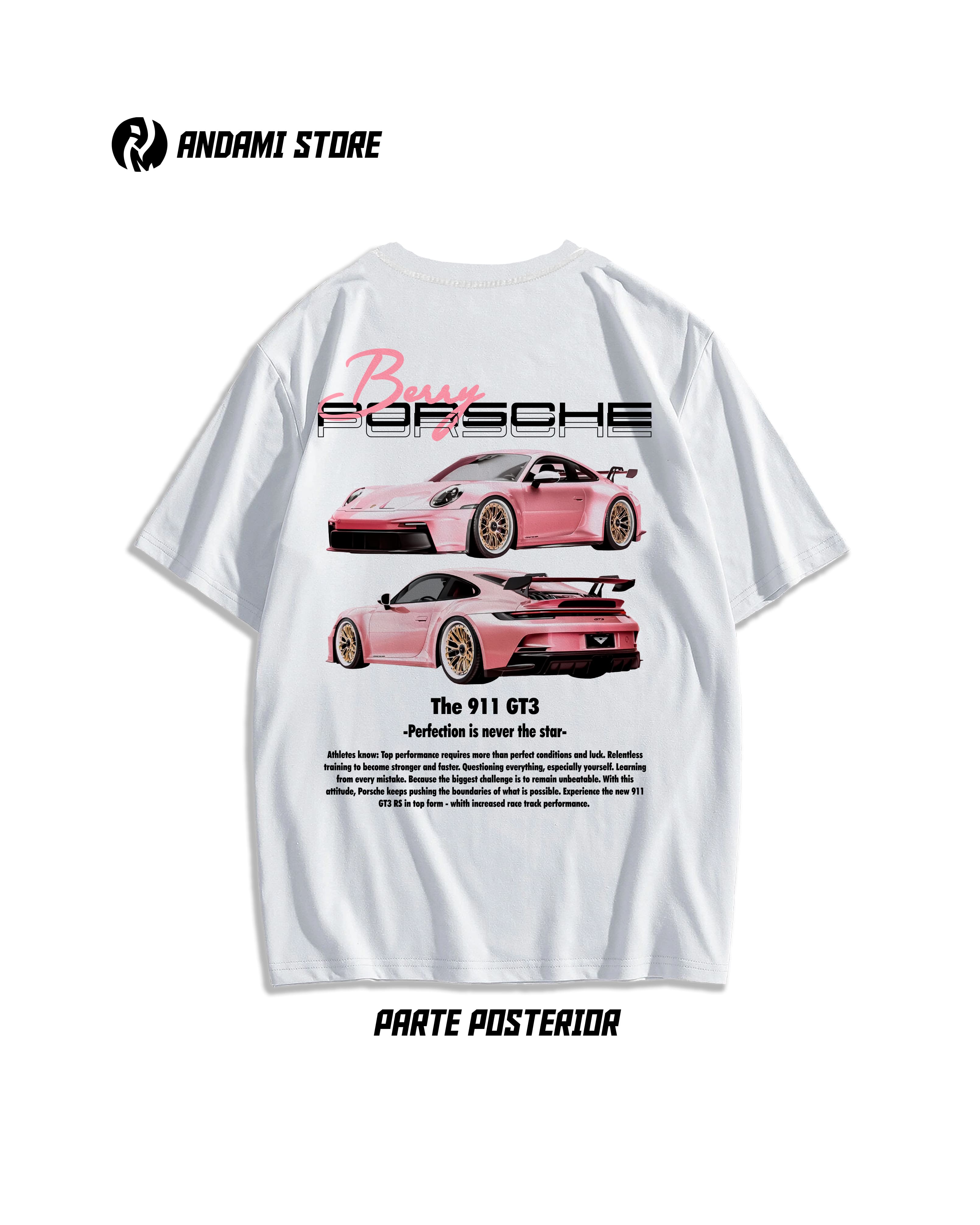 Porsche Pink T-Shirt for Men & Women - Stylish Casual Wear for Car Enthusiasts - Perfect for Racing Events, Car Shows & Everyday Outfits