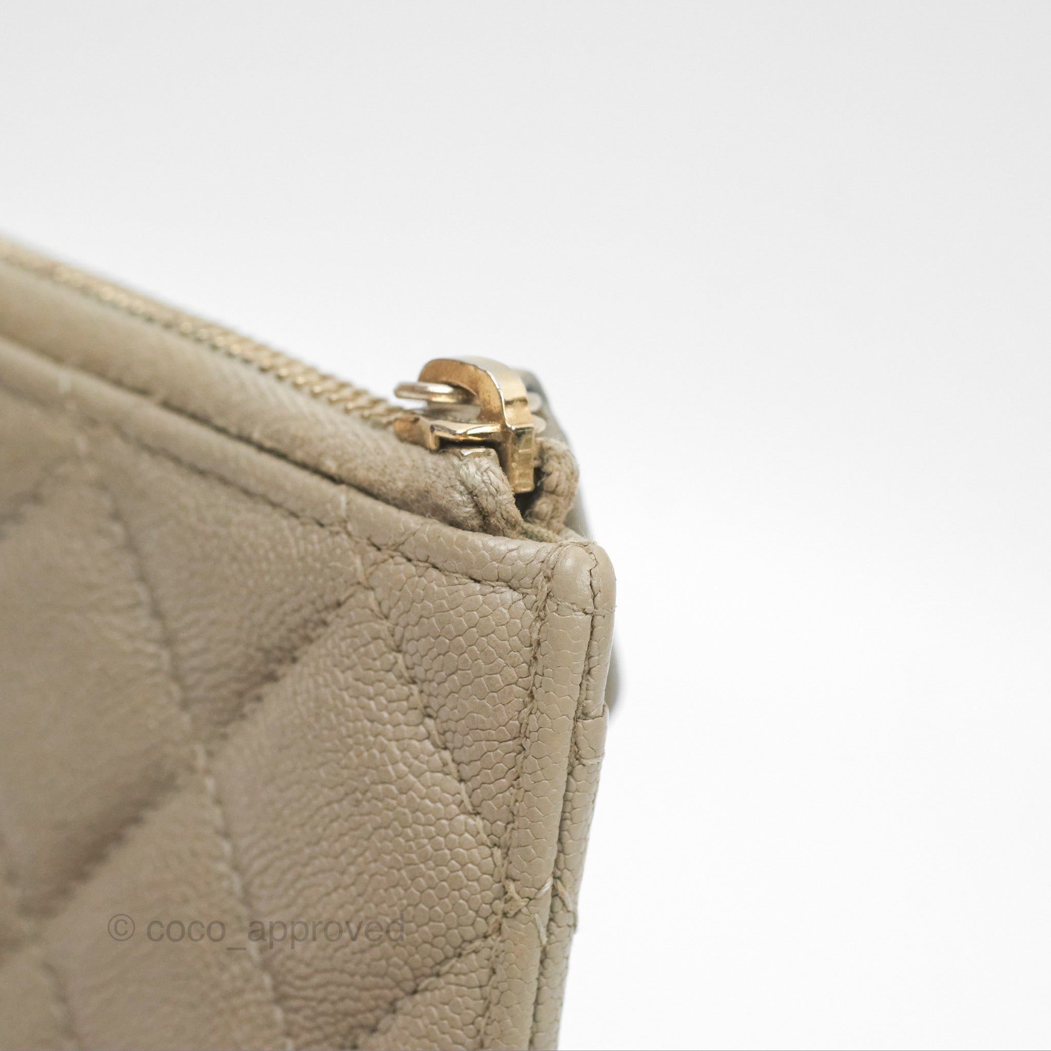 Chanel Boy Long Pouch Wallet in Taupe Grey Caviar Leather with Aged Gold Hardware - Luxury Crossbody Bag for Women, Perfect for Everyday Use & Special Occasions
