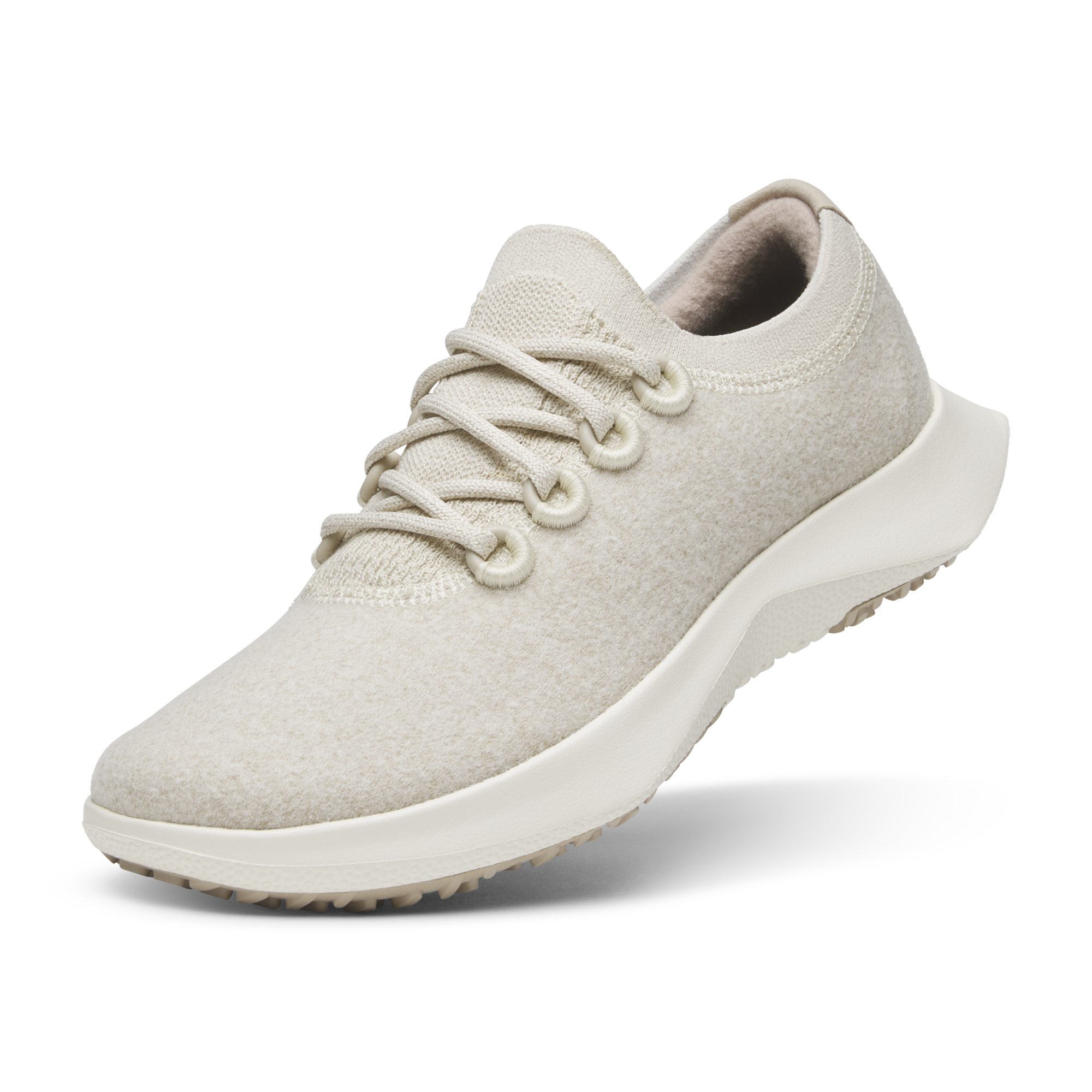Women's Wool Dasher Mizzle Waterproof Running Shoes - Stony Cream with Natural White Sole | Trail Running, Hiking & Outdoor Activities