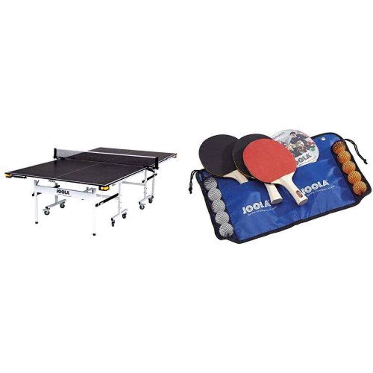 JOOLA Rally TL Professional Table Tennis Table & Paddle Set - Indoor/Outdoor Ping Pong Table for Home, Office, or Backyard Fun