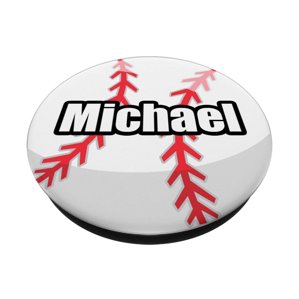 Michael - Custom Baseball Design Phone Stand Holder for iPhone & Android - Perfect for Desk, Car, and Home Use