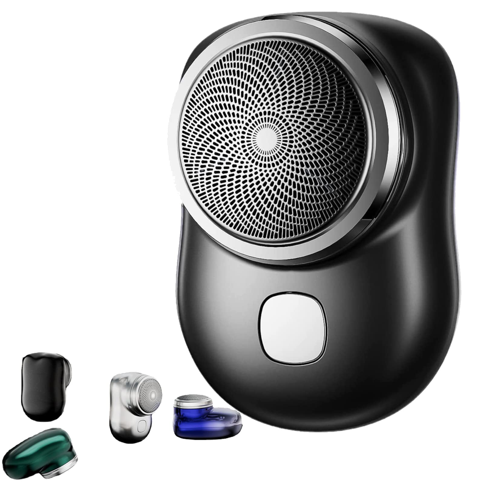 Peachloft Mini Electric Shaver for Men - Portable USB Rechargeable Travel Razor with Honeycomb Electroplating, Pocket-Size Personal Grooming Kit (Black) | Perfect for Business Trips, Gym Bags & Daily Shaving On-The-Go