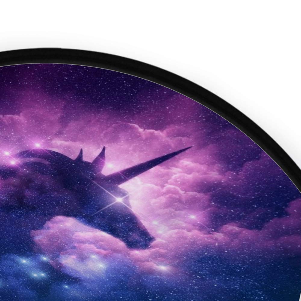 Galaxy Unicorn Nebula Round Area Rug - 4' Diameter Non-Slip Polyester Floor Mat for Living Room, Bedroom & Kids Play Area | Soft Yoga Mat for Home Decor & Meditation Space
