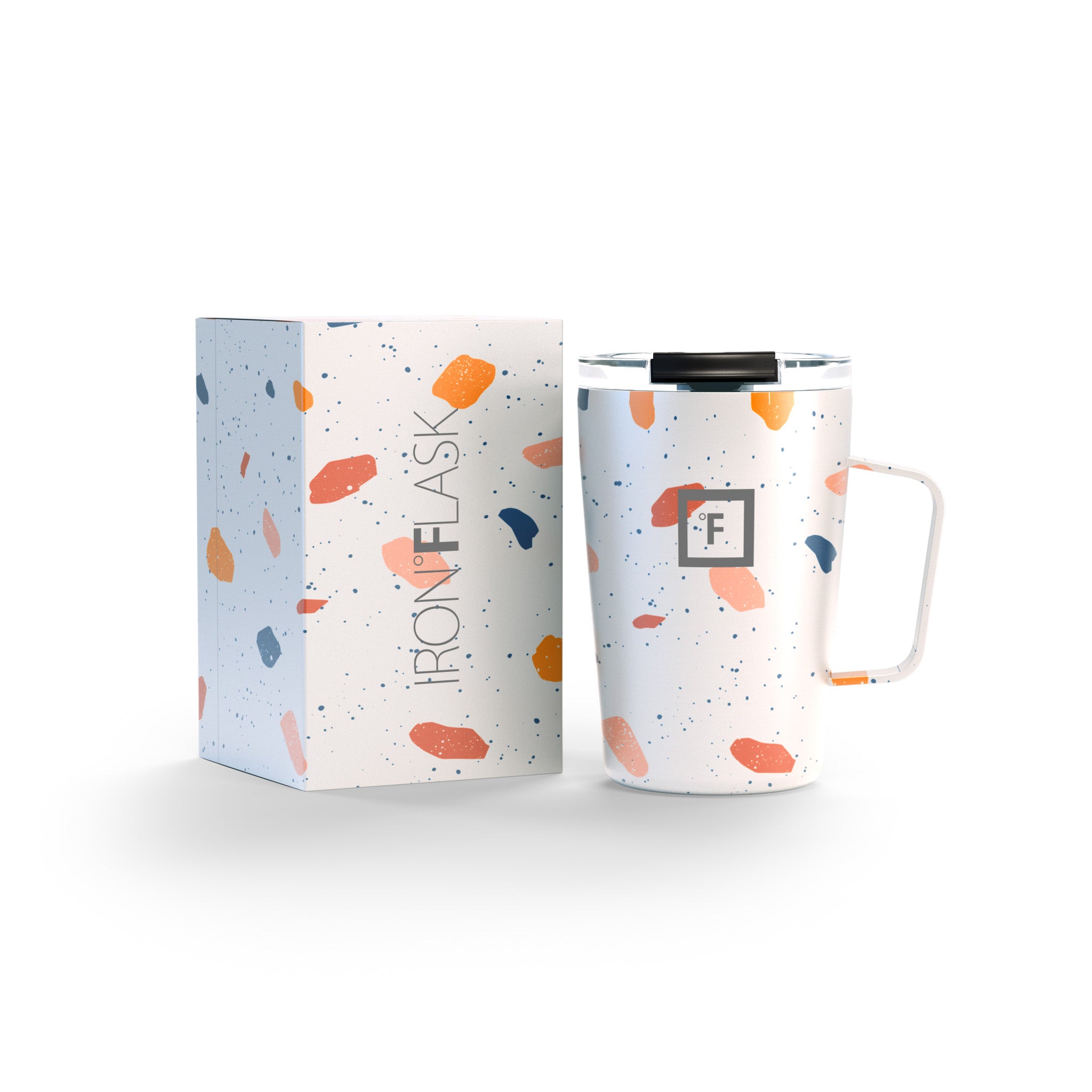 12 Oz Non-Slip Grip Coffee Mug - Insulated Travel Mug for Hot & Cold Drinks - Perfect for Office, Commute, Camping & Outdoor Activities