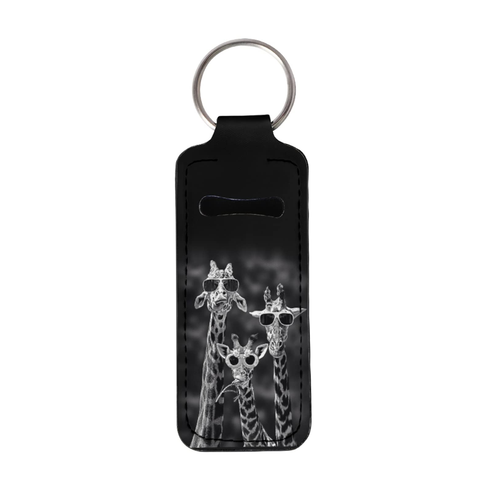 Stylish Print Lip Balm Keychain Holder - Cute Chapstick & Lipstick Keyring for Women - Perfect for Purse, Backpack, or Gym Bag Organization