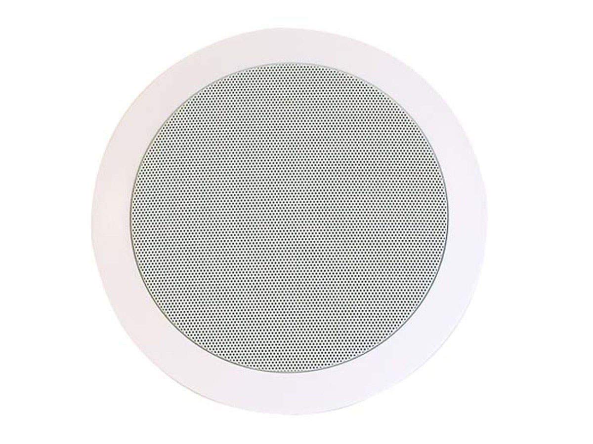 Monoprice 8 Inch 2-Way In-Ceiling Speakers (Pair) - 80W Nominal, 160W Max, 8 Ohms, Aramid Fiber Cone & Titanium Silk Dome Tweeters - White Caliber Series - Perfect for Home Theater & Background Music Systems