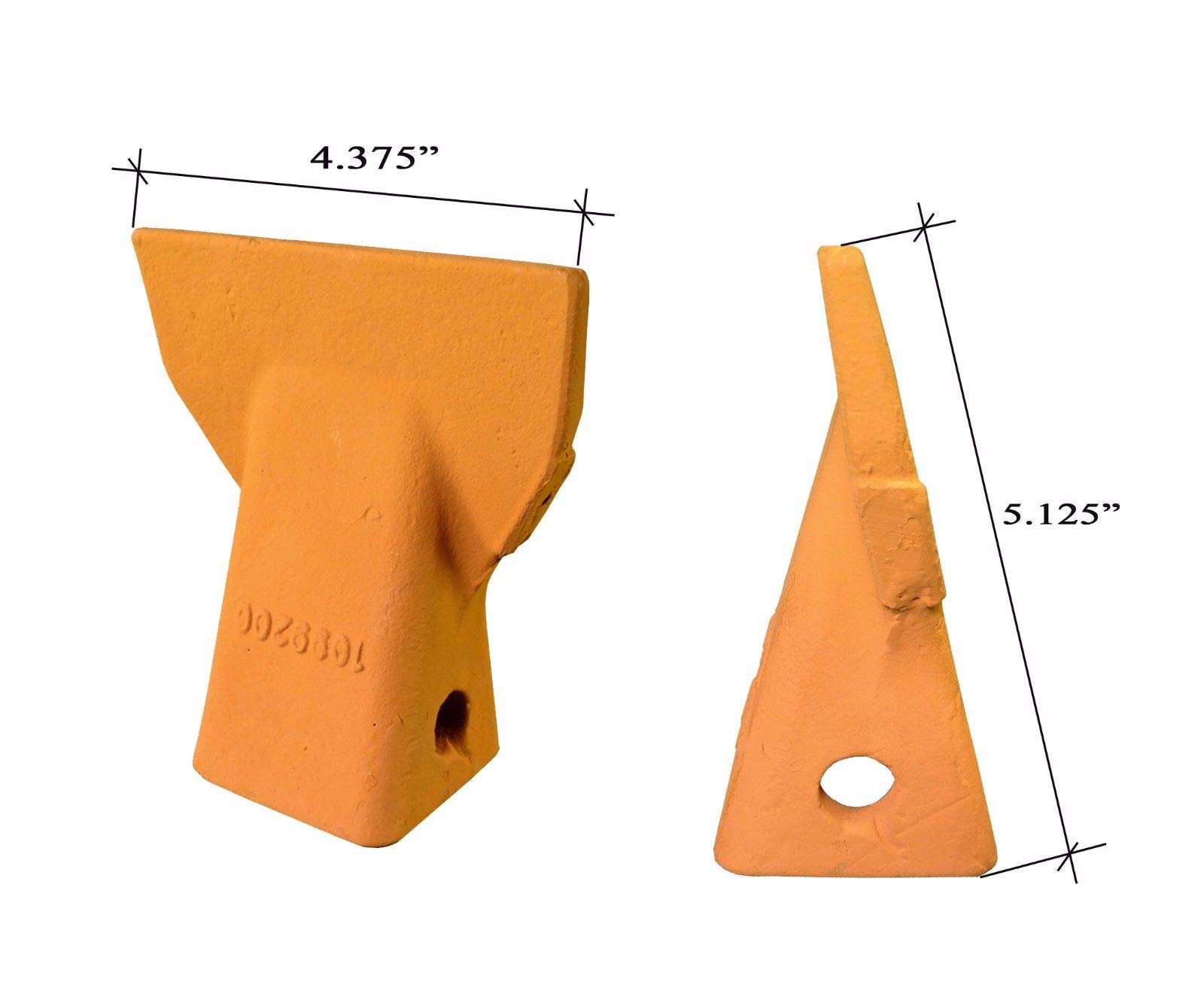 J200 Style Backhoe Bucket Flare Teeth with Pins & Retainers - 5 Pack (109-9200) - Heavy Duty Replacement for Excavator & Tractor Attachments - Ideal for Digging, Trenching & Construction Work