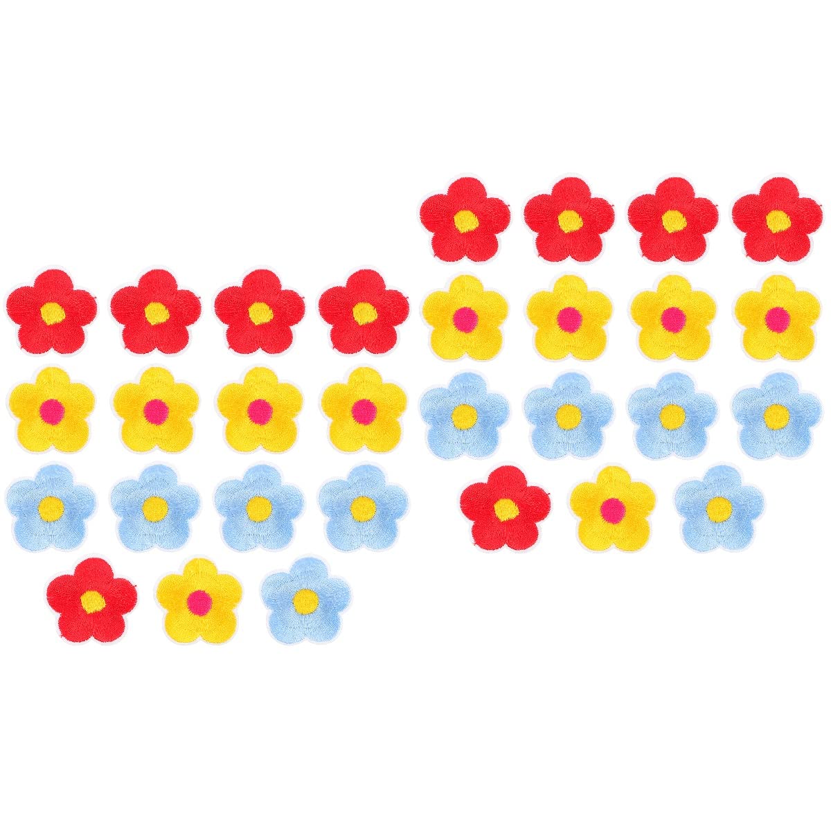 GALPADA 30 Pcs Colorful Flower Patch Cloth Stickers for Kids - DIY Clothing Badges, Football Decor, Bath Towel & Fabric Decoration | Perfect for Kids Dresses, Room Decor & Craft Projects
