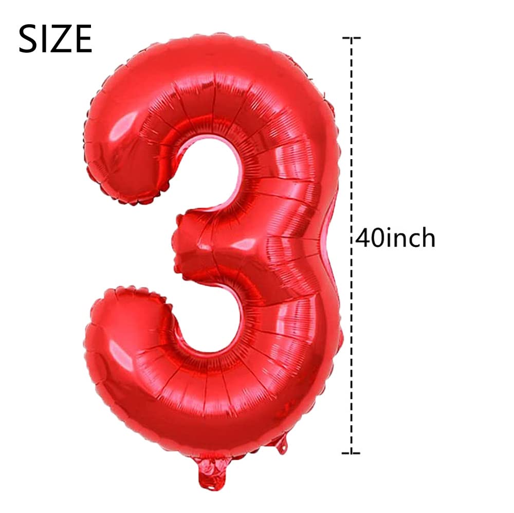 40 Inch Jumbo Red Number 37 Foil Balloons - Large Prom, Birthday & Anniversary Party Decorations - Perfect for 37th Birthday Parties, Wedding Anniversaries, Graduations & Photo Props