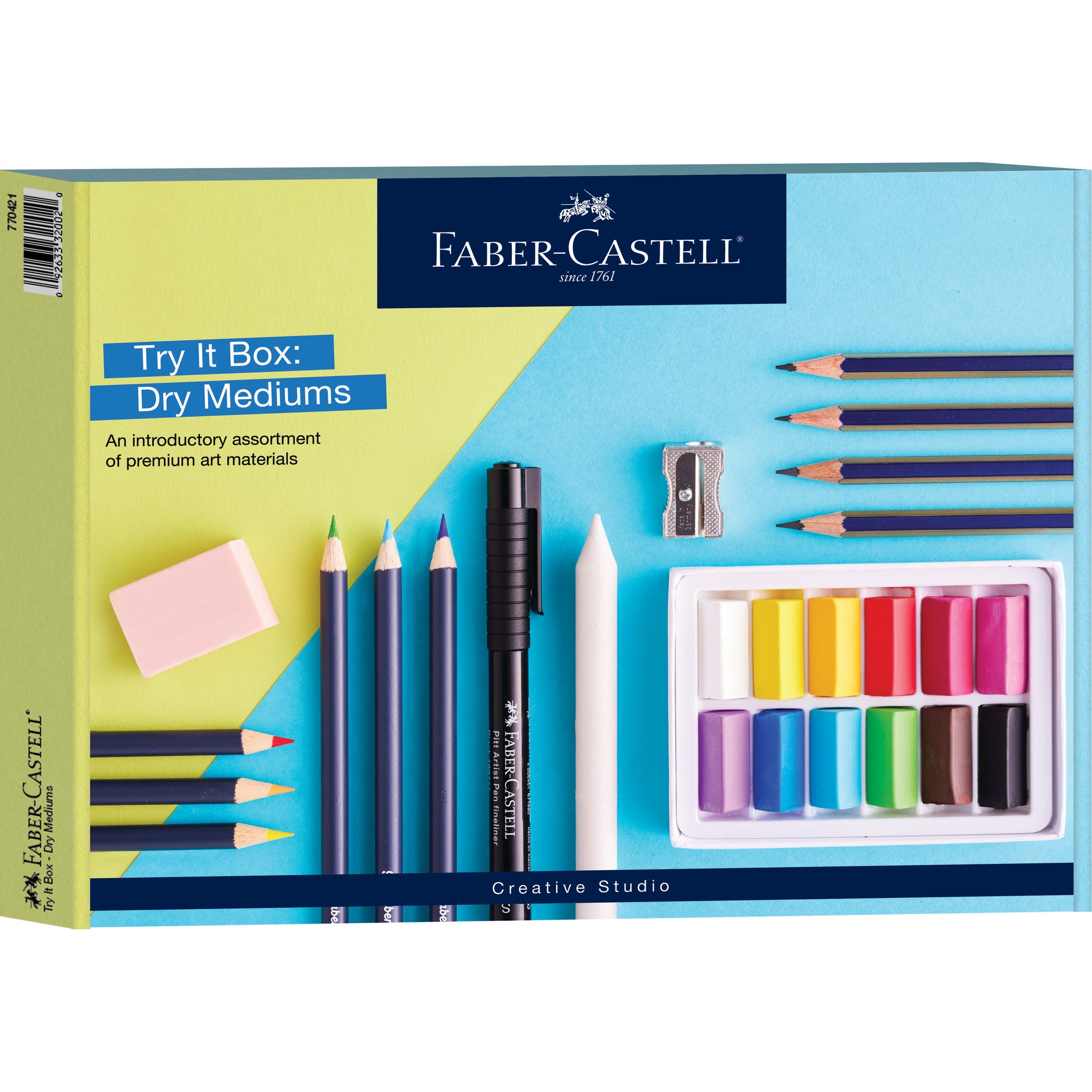 Creative Studio Try It Box - Dry Mediums Art Supplies Kit #770421 | Perfect for Artists, Beginners & DIY Craft Projects