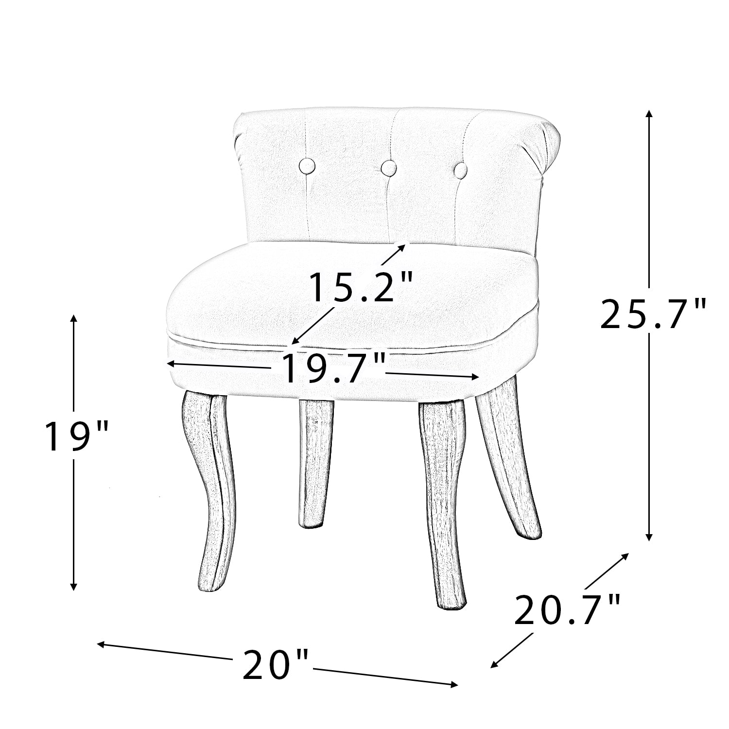 Moises Velvet Vanity Stool with Optional Types - Elegant Makeup Stool for Dressing Table, Bedroom & Bathroom