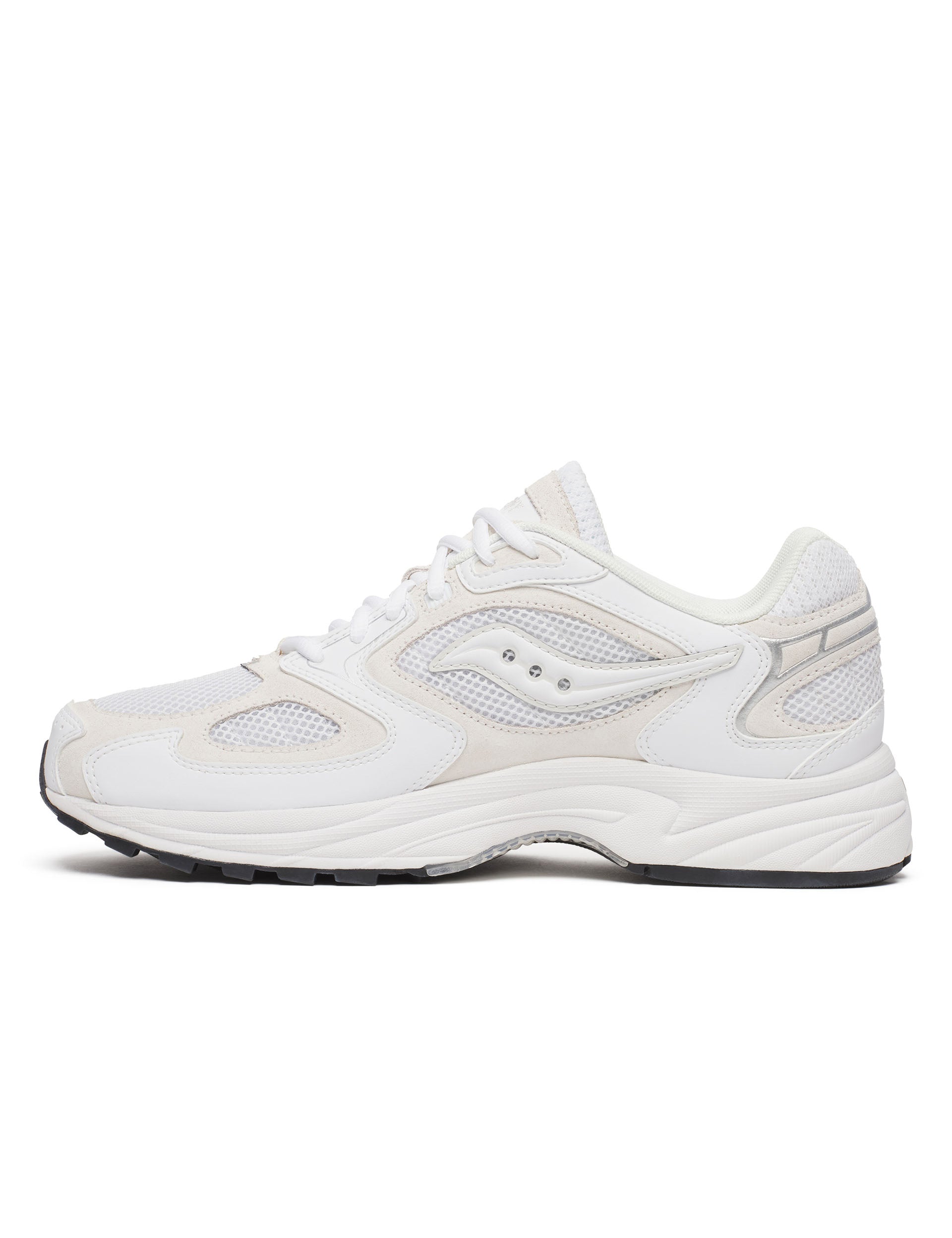 Grid Jazz 9 Suede Sneakers - White/Off White Men's Casual Shoes for Streetwear & Everyday Comfort
