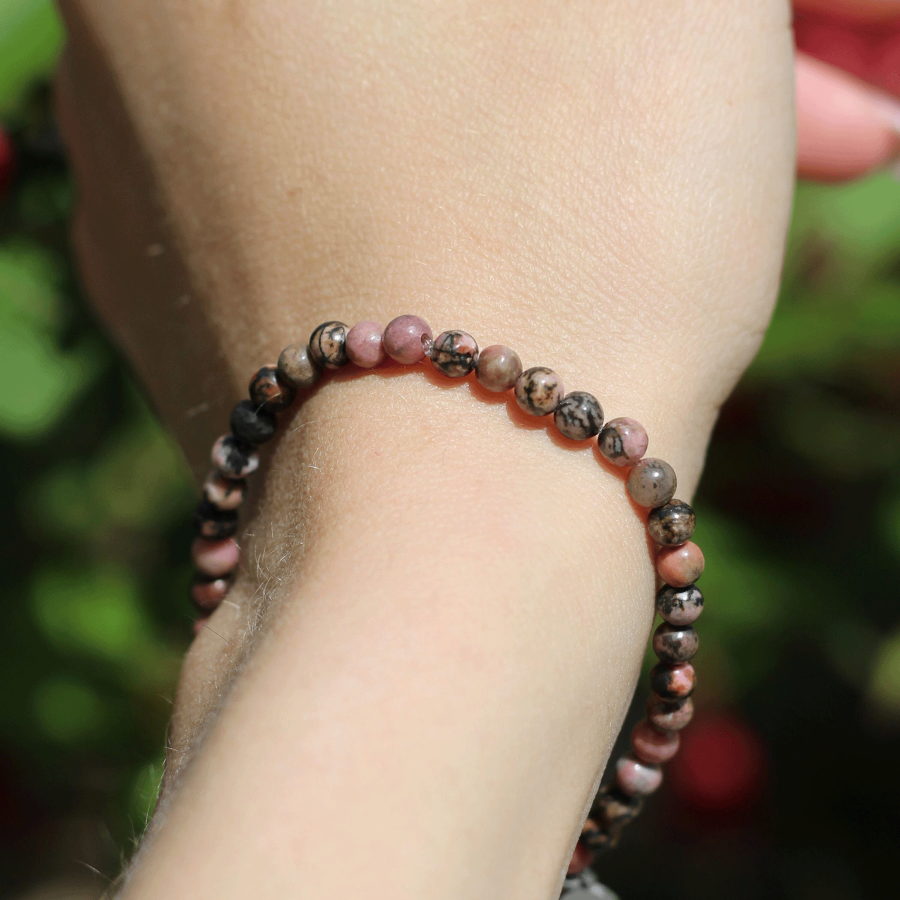 Rhodolite Gemstone Bracelet for Women - Elegant Mini Beaded Jewelry for Daily Wear & Special Occasions