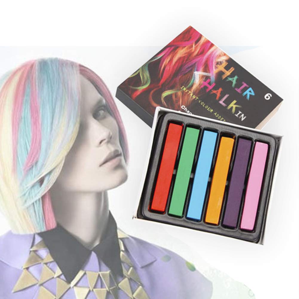 Balight 6 Colors Hair Chalk Set - Non-Toxic Temporary Hair Dye for Kids & Adults - Soft Pastel Hair Color Kit for Parties, Halloween, Cosplay & Festivals - Safe & Washable Salon-Quality Hair Chalk for Creative Styling