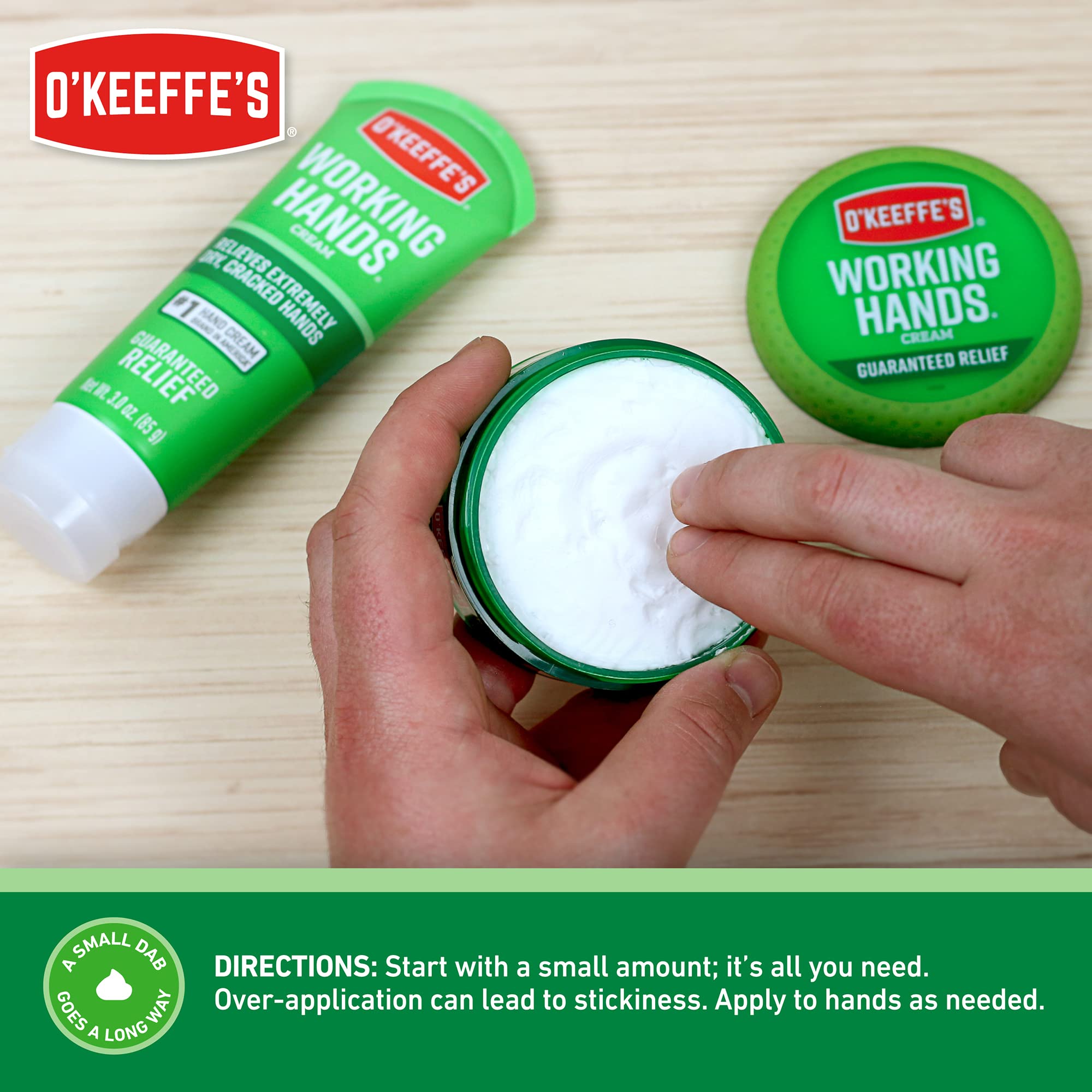 O'Keeffe's Working Hands Hand Cream for Extremely Dry, Cracked Hands - 3.4 oz Jar (12 Pack) - Intense Moisturizing & Repairing Skincare - Perfect for Mechanics, Gardeners & Winter Hand Care