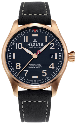 Alpina Startimer Pilot Automatic Watch AL 525NN3S4 - Swiss Made Men's Chronograph with Leather Strap - Perfect for Aviation Enthusiasts & Business Professionals