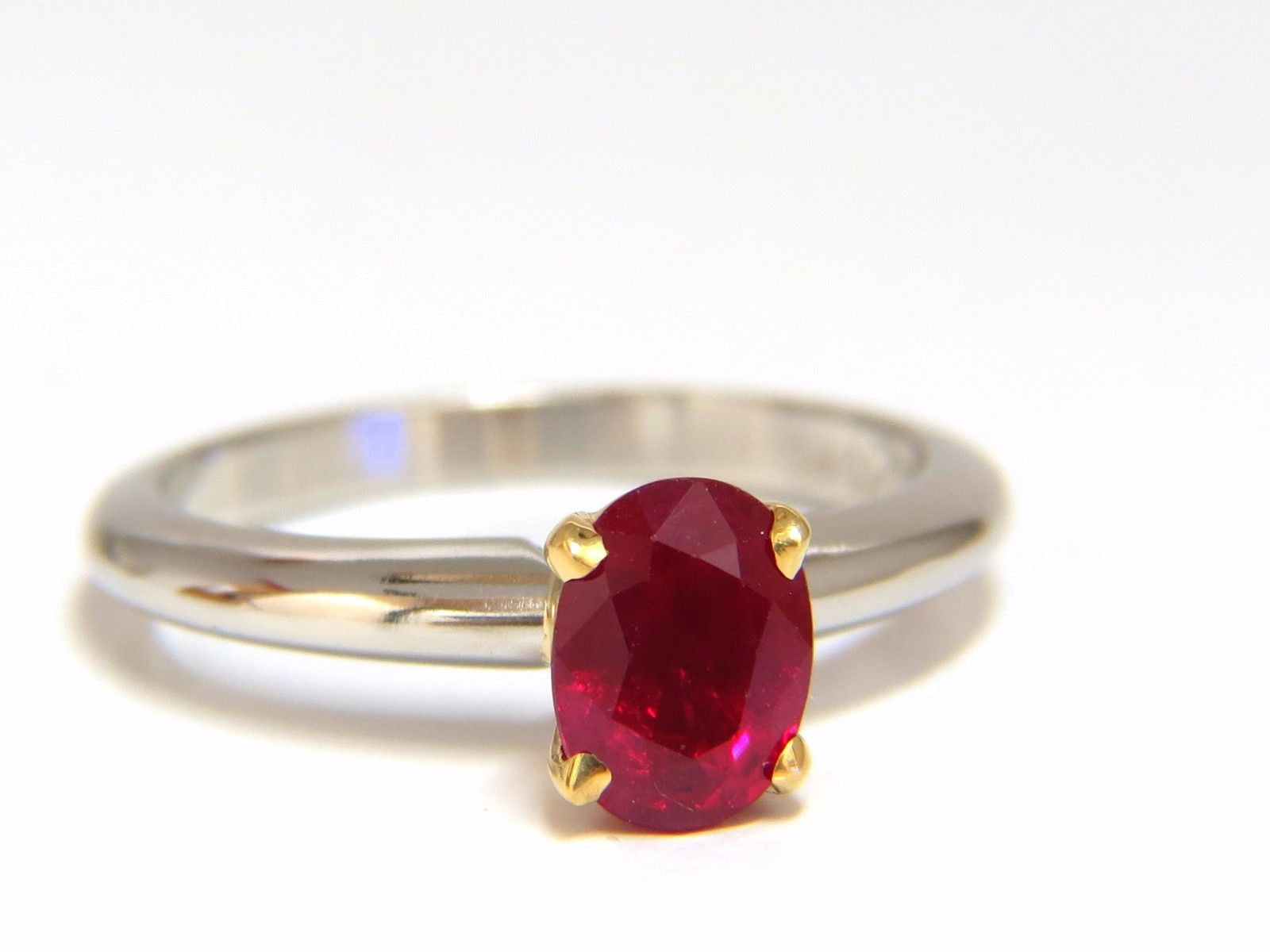 GIA Certified 1.23 Carat Natural Ruby Engagement Ring in 18K Gold or Platinum - Perfect for Proposals, Anniversaries & Special Occasions